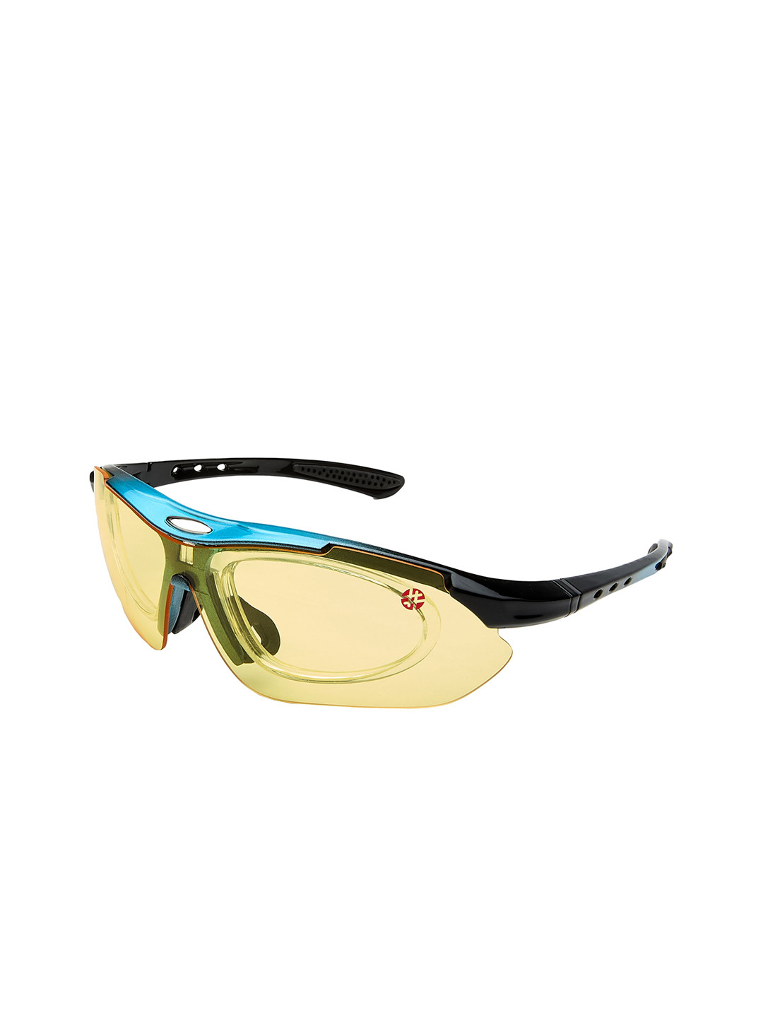 

HASHTAG EYEWEAR Unisex Shield Sunglasses With UV Protected Lens SP-6800-BLU, Black
