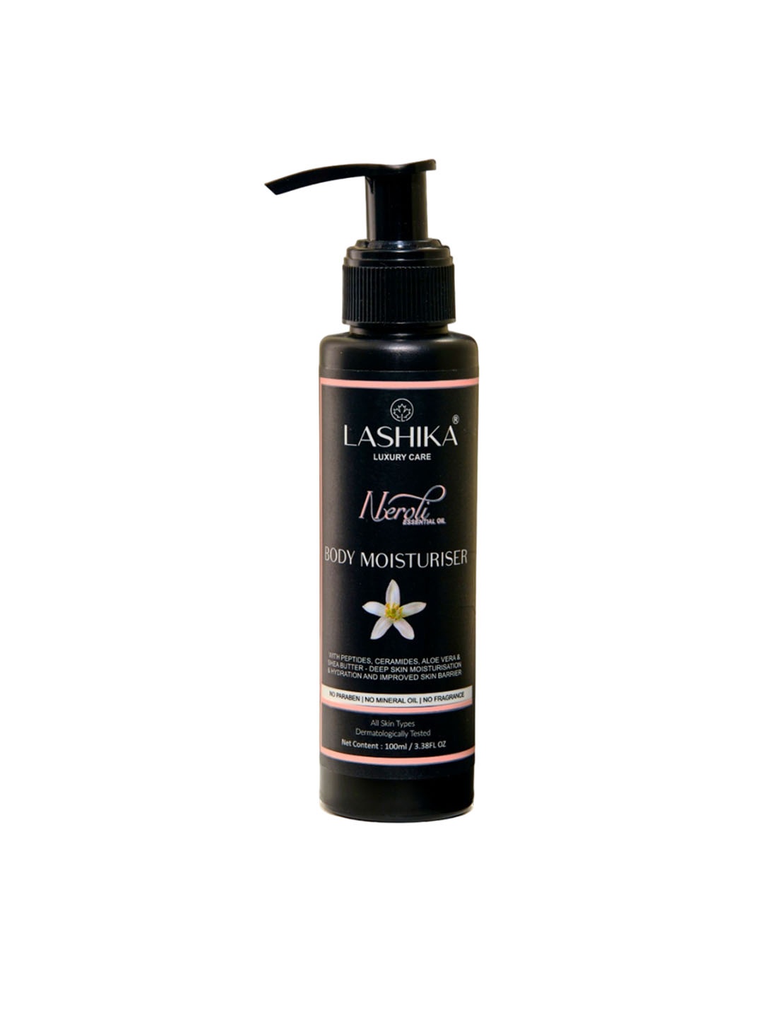 

LASHIKA Neroli Body Moisturiser With Aloevera - 100 ml, Black