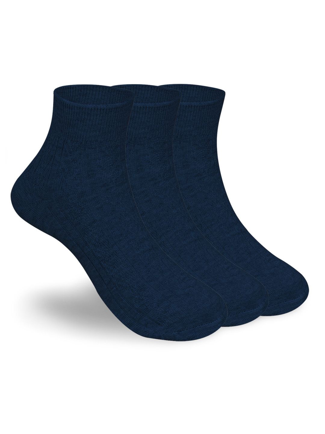 

FOOTPRINTS Women Pack Of 3 Ankle-Length Socks, Navy blue