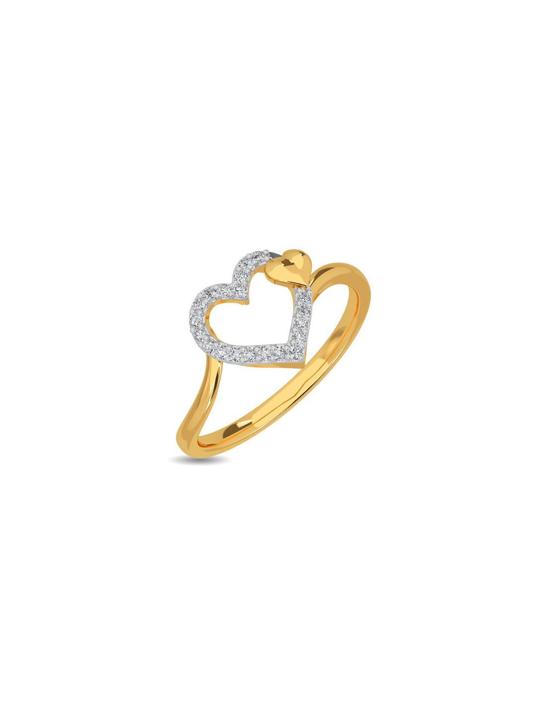 

KISNA DIAMOND AND GOLD JEWELLERY Women14KT Finger Ring Diamond 0.1 CT, Yellow