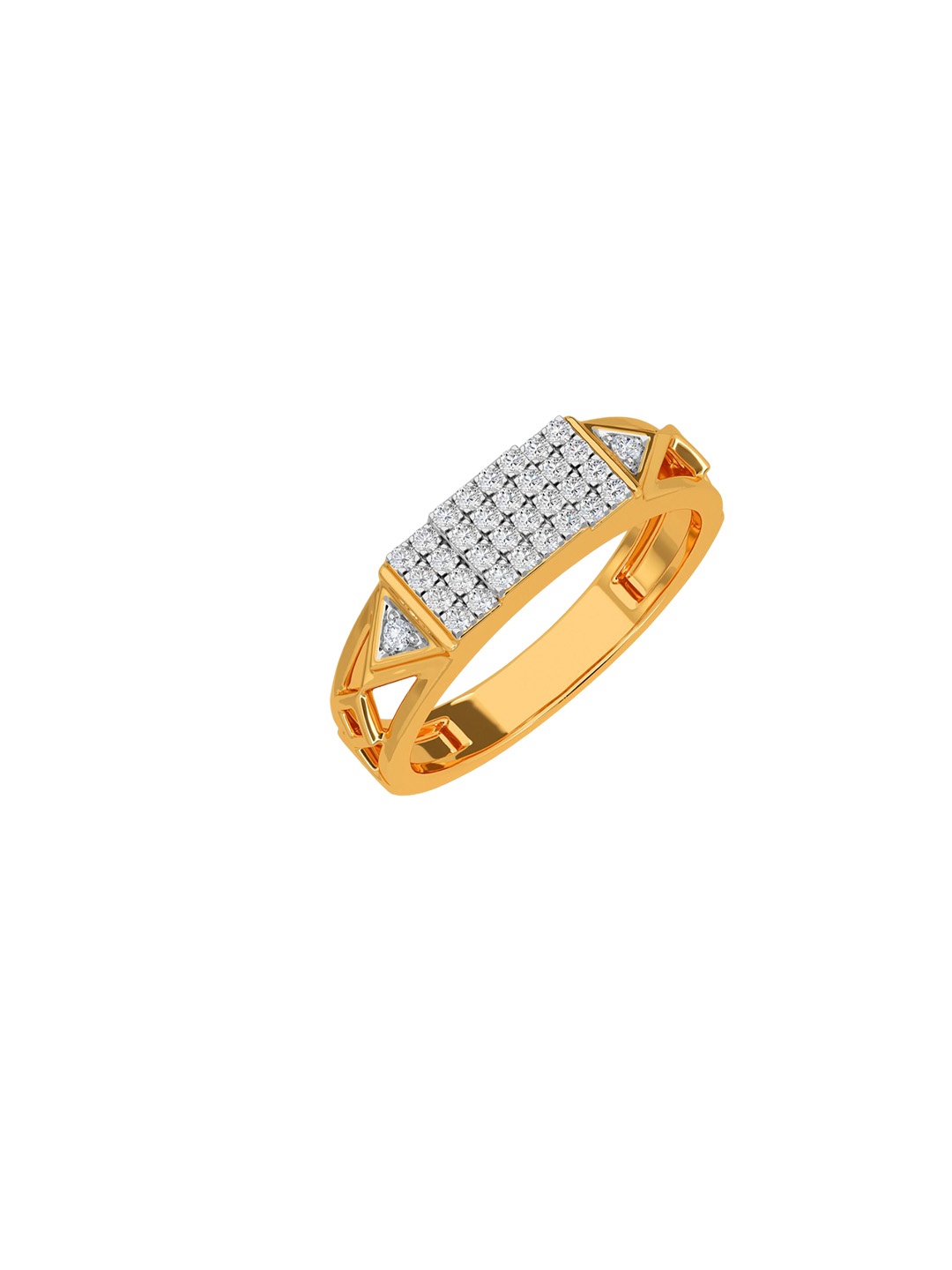 

KISNA DIAMOND AND GOLD JEWELLERY 18KT Finger Ring Diamond 0.28g, Yellow