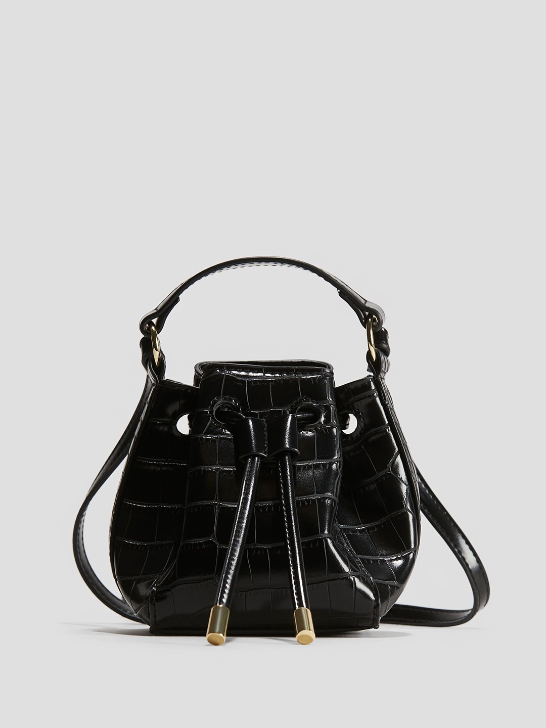 

H&M Girls Coated Bucket Bag, Black