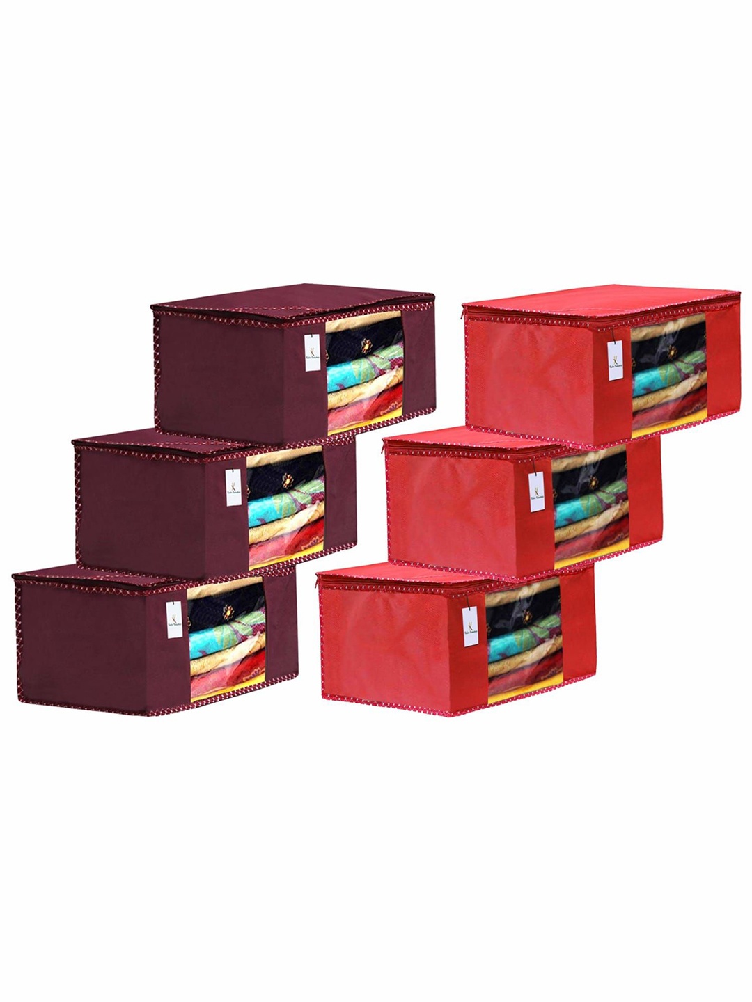 

Kuber Industries Maroon 6 Pieces Multi-Utility Organisers