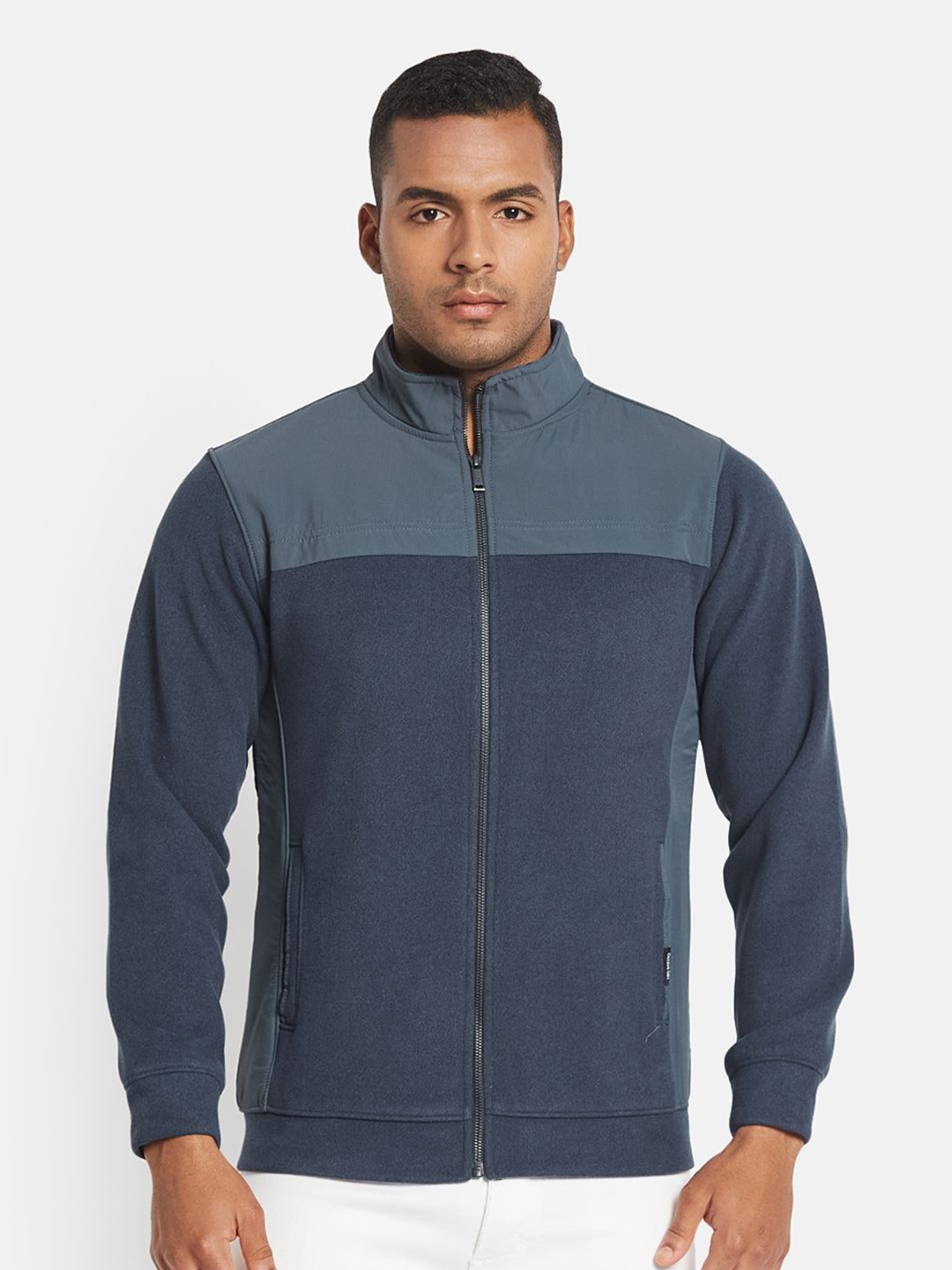 

Octave Men Colourblocked Sweatshirt, Navy blue