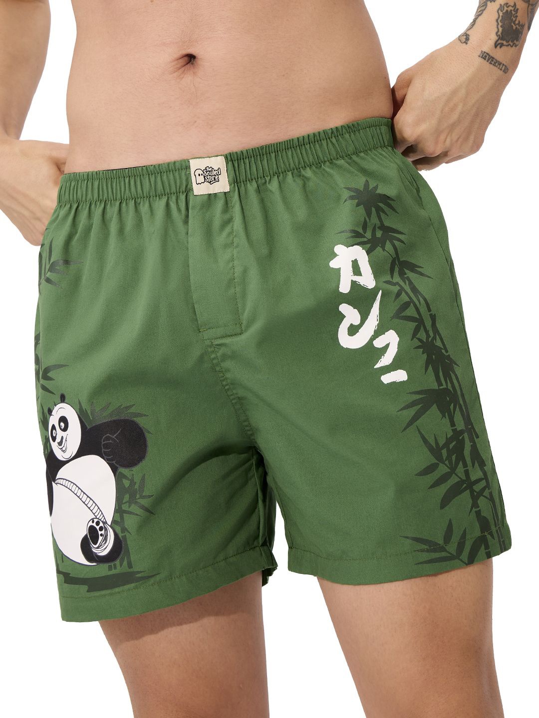 

The Souled Store Men Graphic Printed Boxer 261772, Green