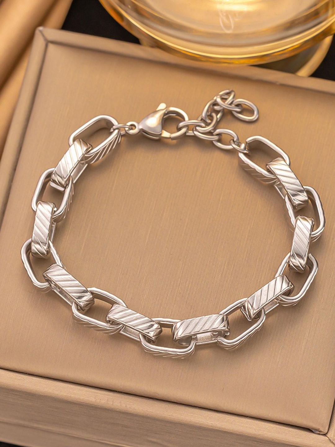 

MYKI Silver-Plated Stainless Steel Link Bracelet