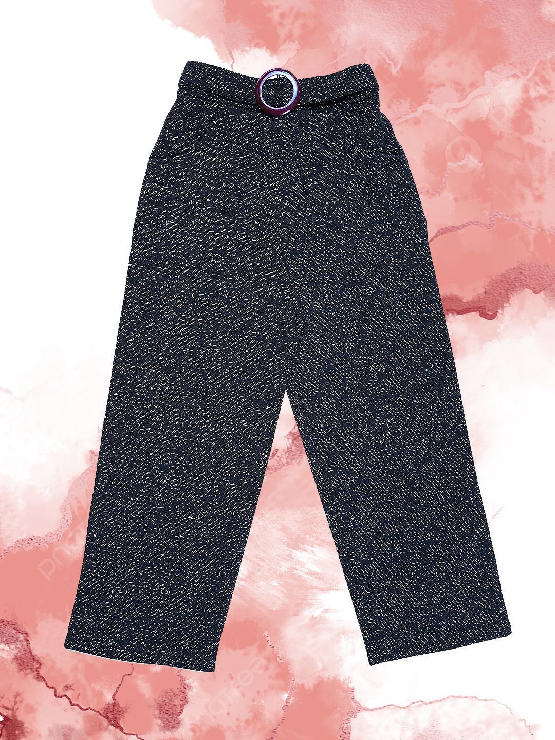 

PAMPOLINA Girls Mid Rise Cotton Trousers, Navy blue