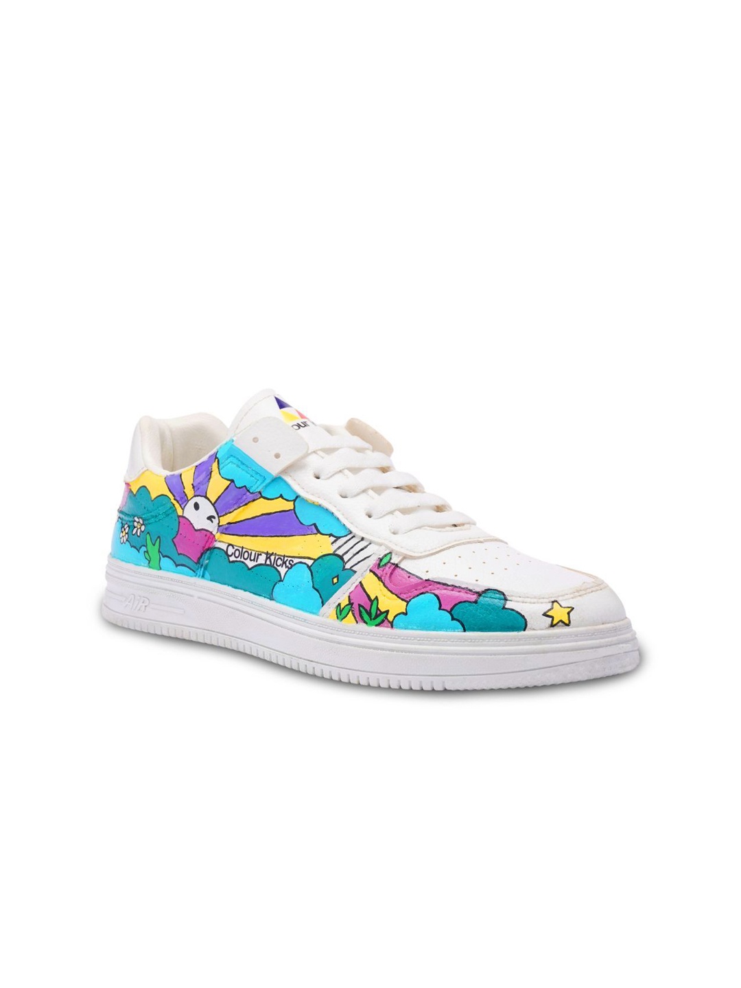 

Colour Kicks Men & Women Comical Handpainted Lace-Ups Sneakers, White