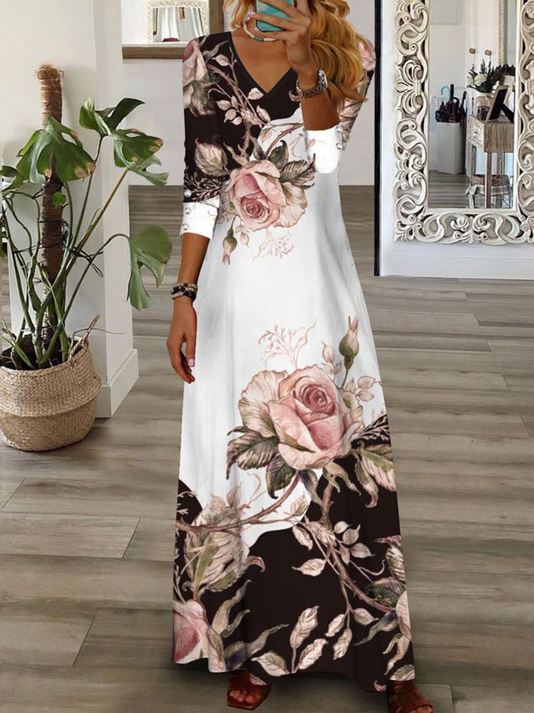 

StyleCast Floral Printed Maxi Dress, White