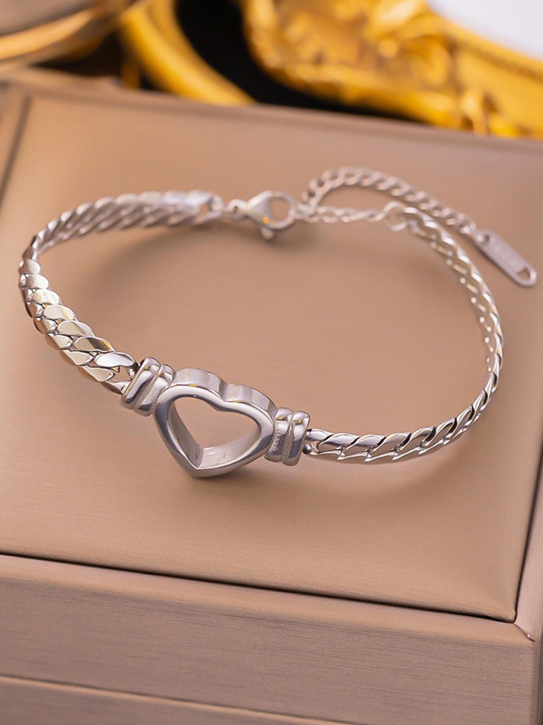 

MYKI Silver-Plated Stainless Steel Wraparound Bracelet