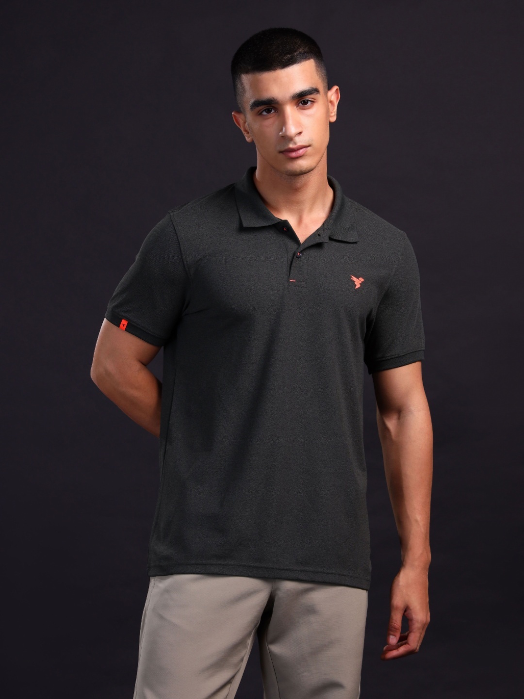 

Technosport Men Polo Collar Anti Static Slim Fit T-shirt, Green