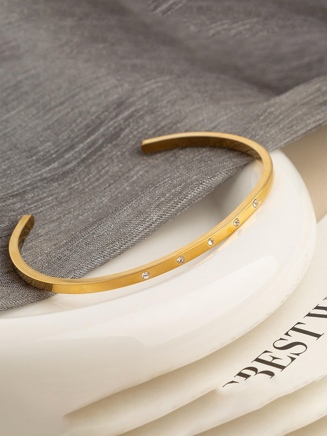 

MYKI Gold-Plated Stainless Steel Cuff Bracelet
