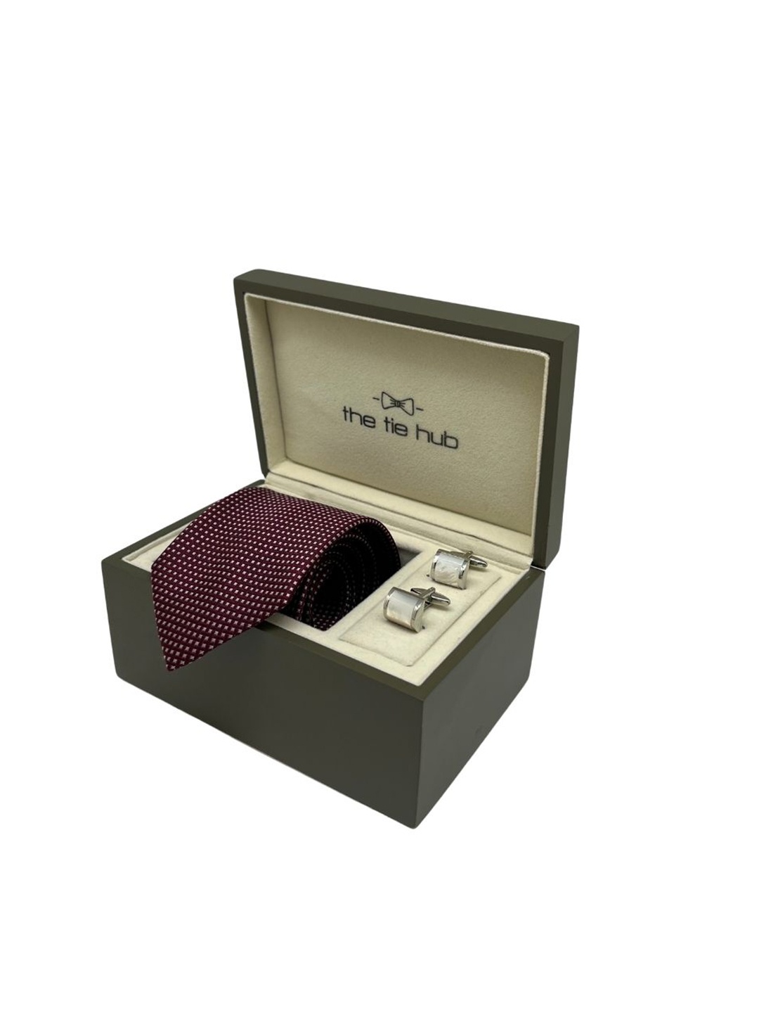 

The Tie Hub Men Accessory Gift Set of, Silver