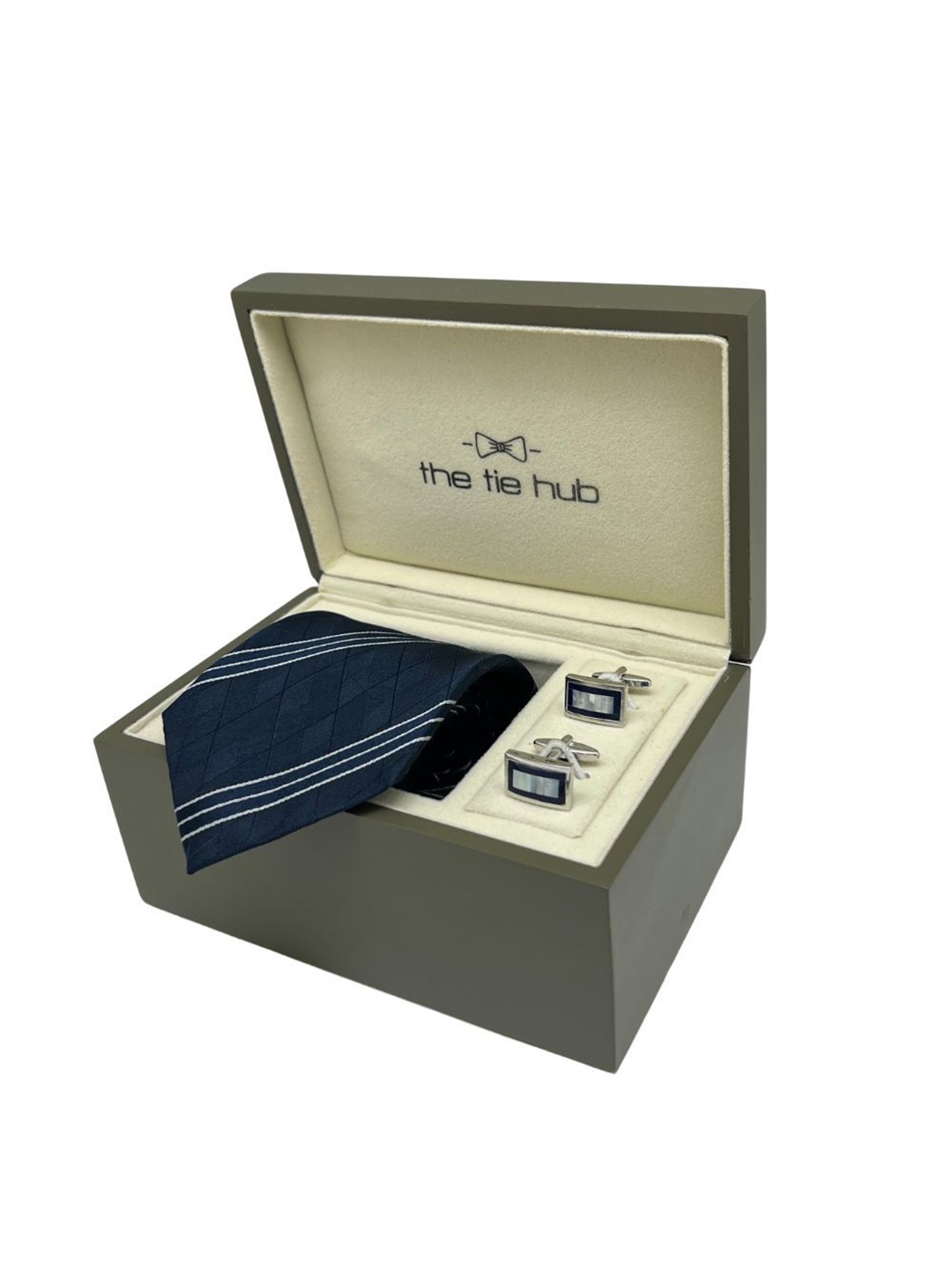 

The Tie Hub Men Accessory Gift Set of, Navy blue