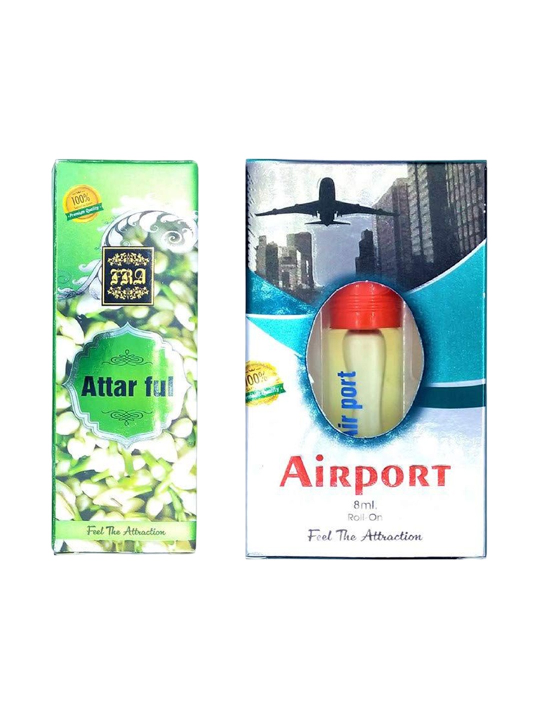 

RAVIOUR LIFESTYLE Feel The Attraction Set Of 2 Airport & Attar Full Attar - 8 ml Each, Transparent