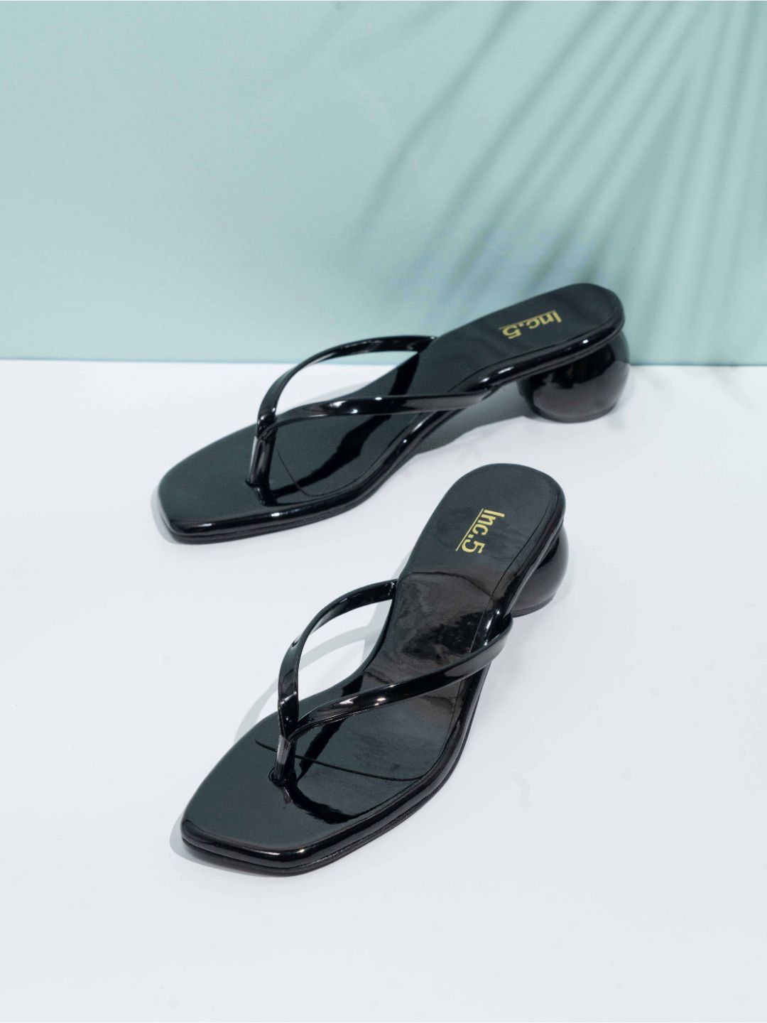 

Inc 5 Women Party Block Sandals with Buckles, Black