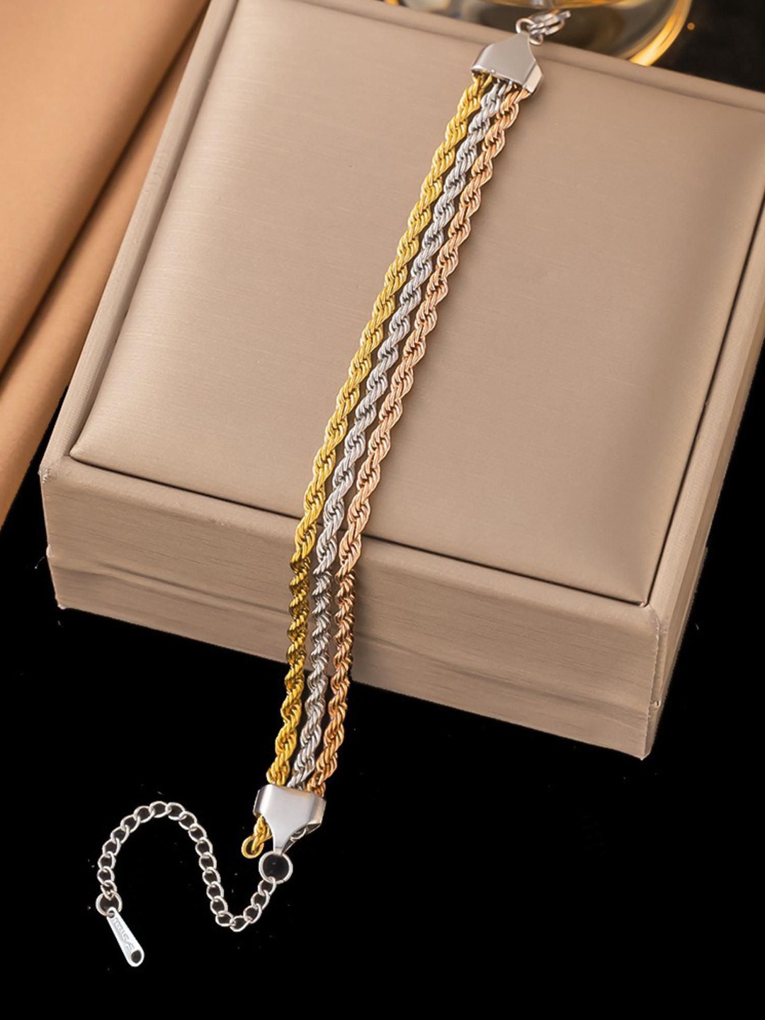 

MYKI Gold-Plated Stainless Steel Wraparound Bracelet, Silver