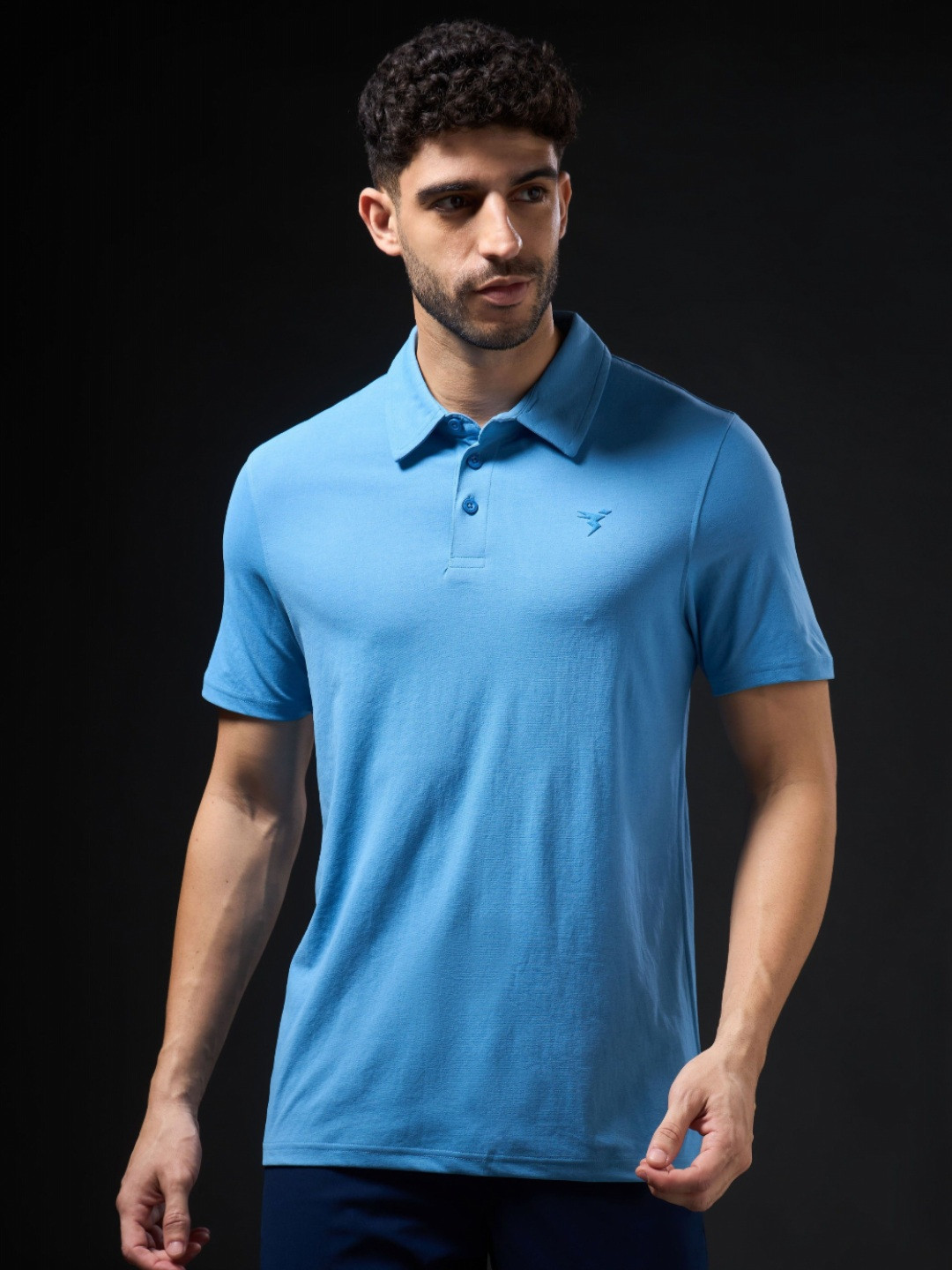 

Technosport Men Polo Collar Anti Static Slim Fit T-shirt, Blue