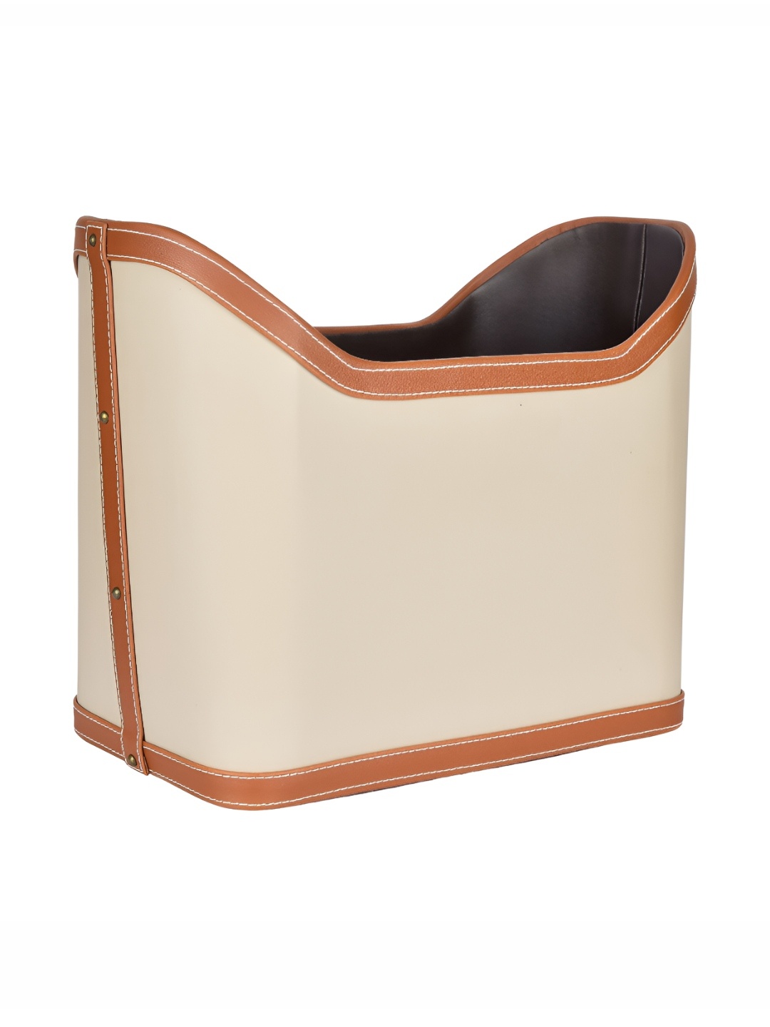 

Premsons Faux Leather Magazine Rack Organizer, Beige