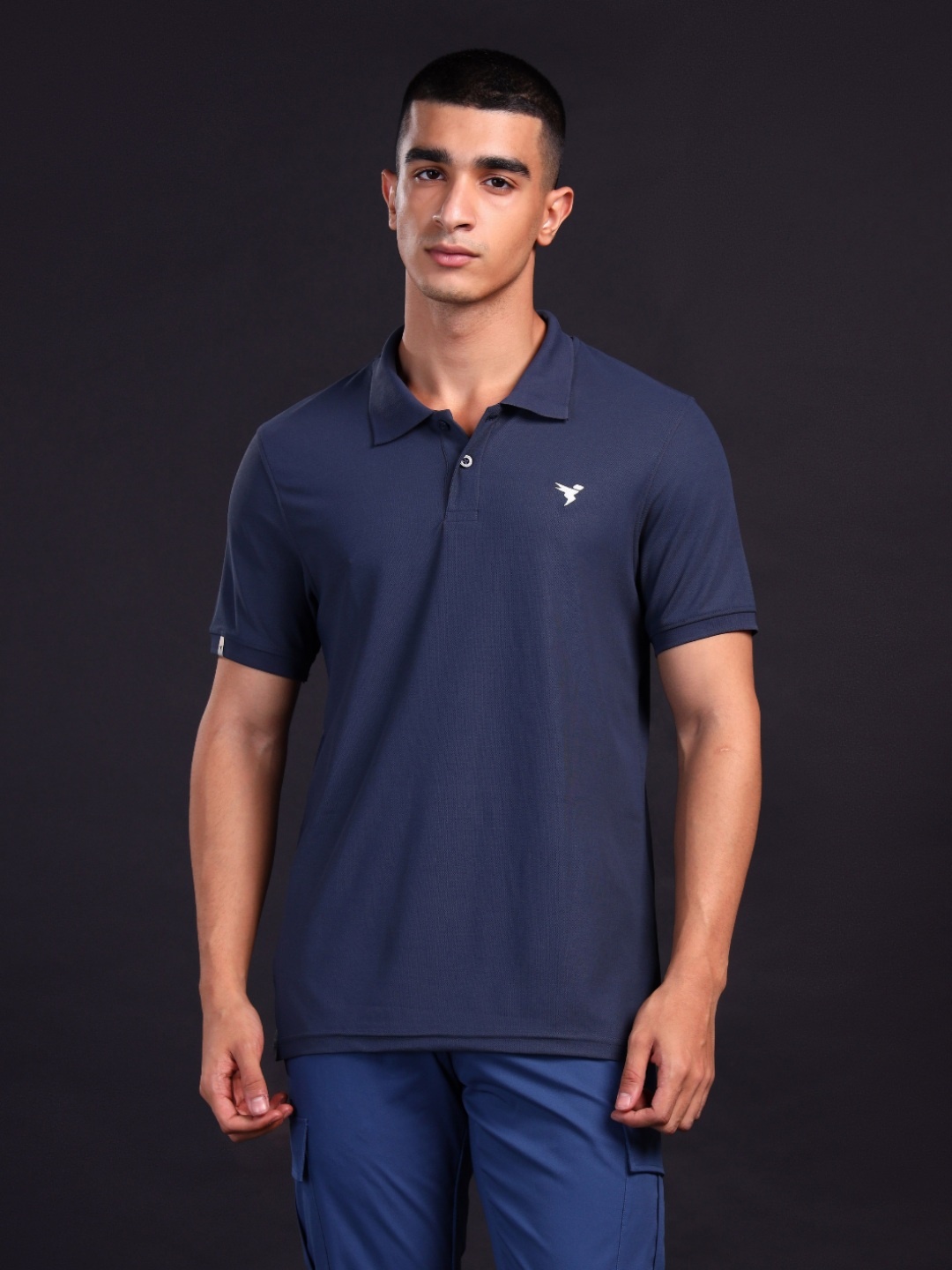 

Technosport Men Polo Collar Anti Static Slim Fit T-shirt, Grey