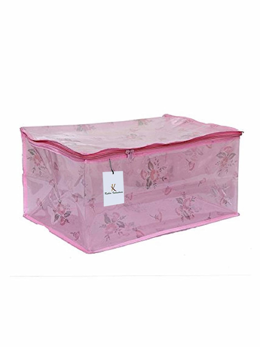 

Kuber Industries Pink Floral Printed Drawer Organiser