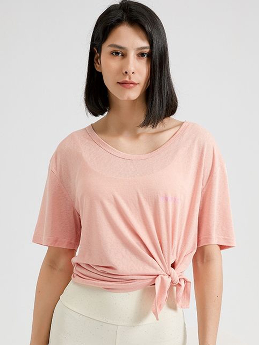 

LULU & SKY Women Loose Sports Top, Pink