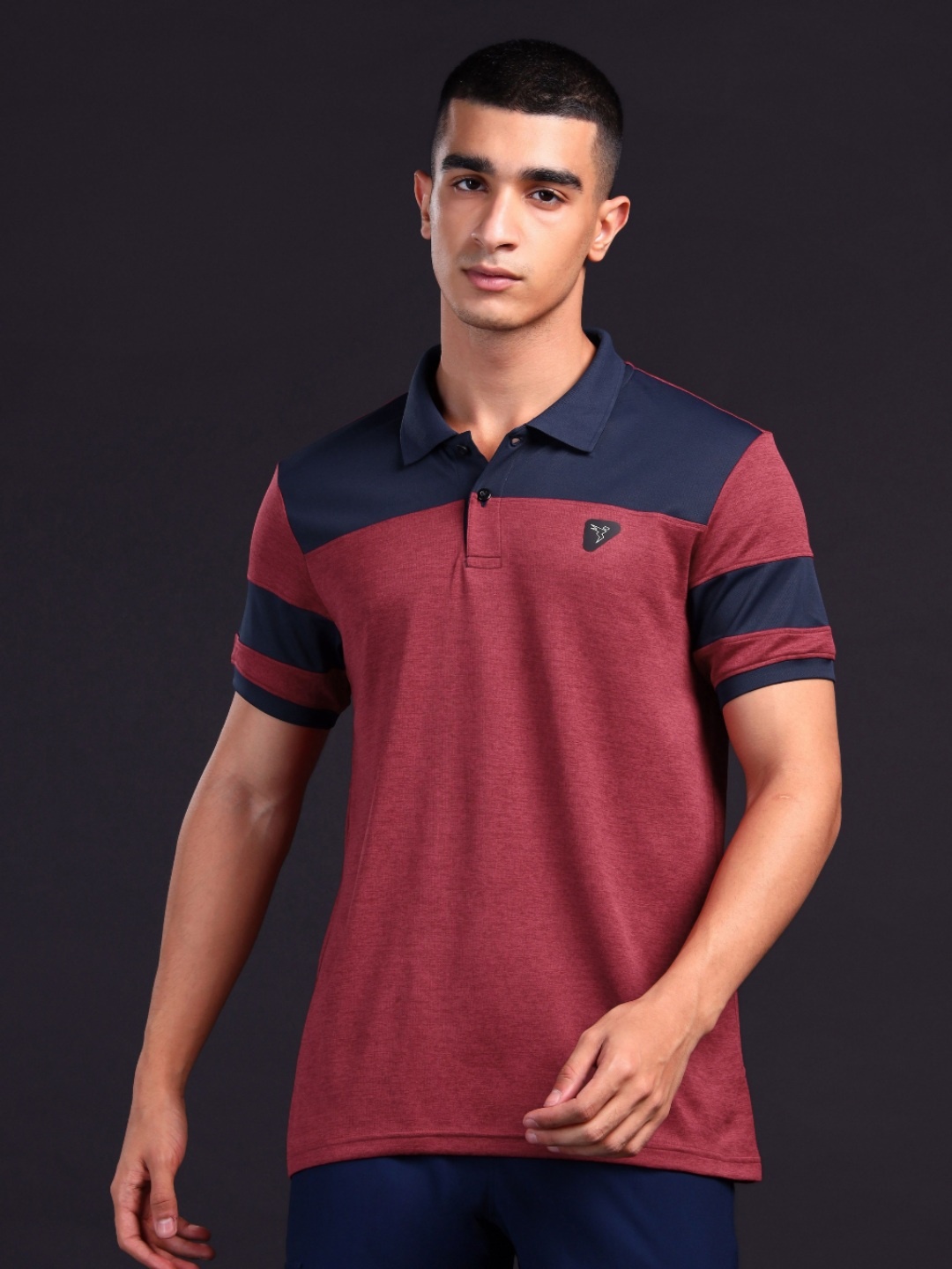 

Technosport Men Polo Collar Anti Static Slim Fit T-shirt, Red
