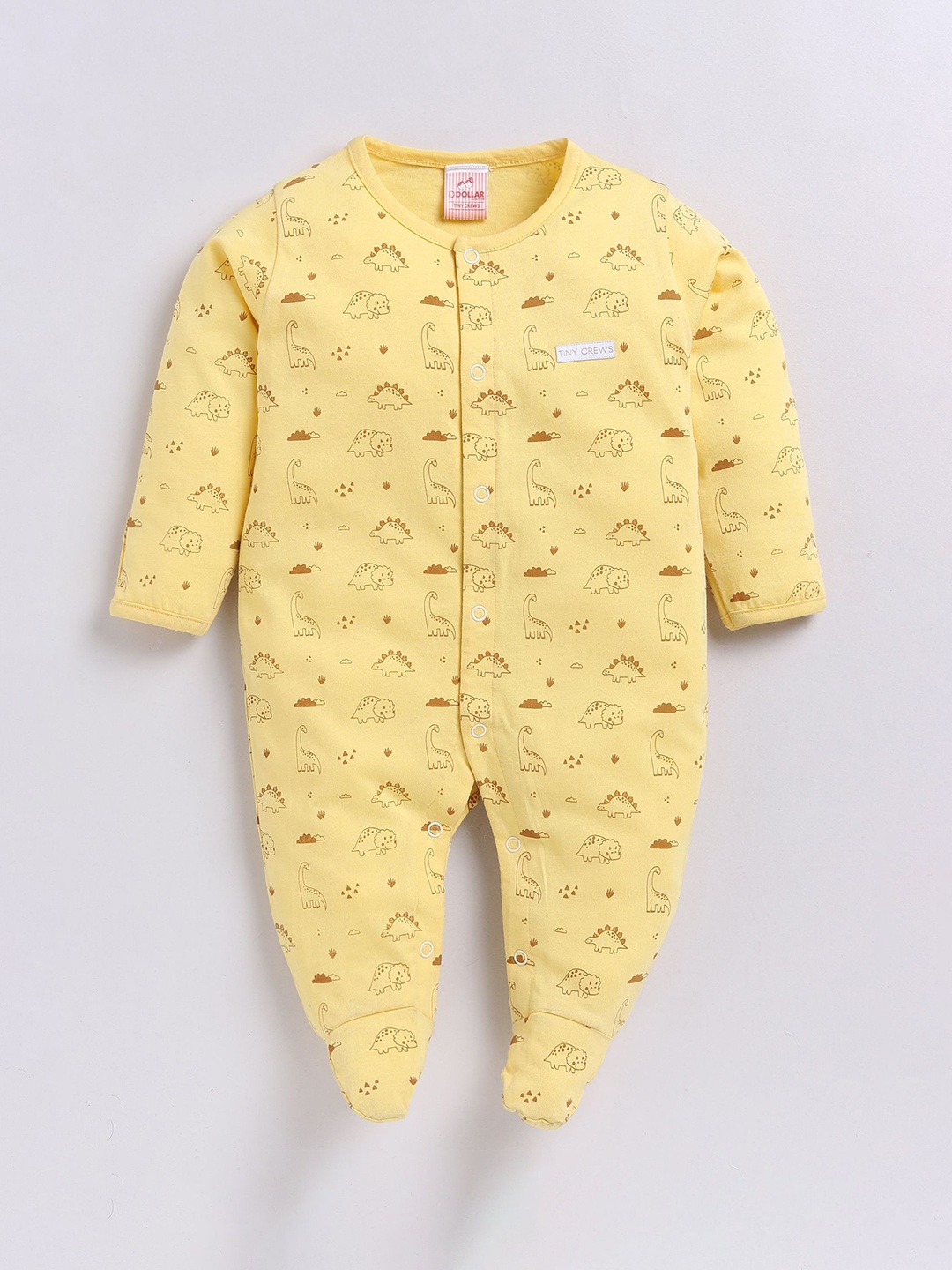 

Dollar Infants Cotton Printed Sleepsuit, Yellow