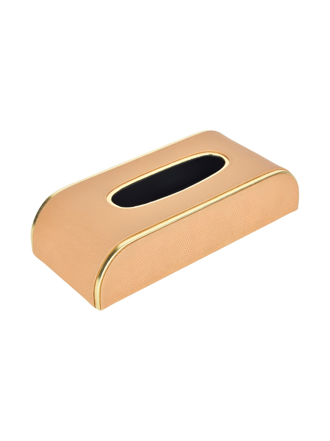 

Premsons Orange Colored & Gold Toned Leather Tissue Holder