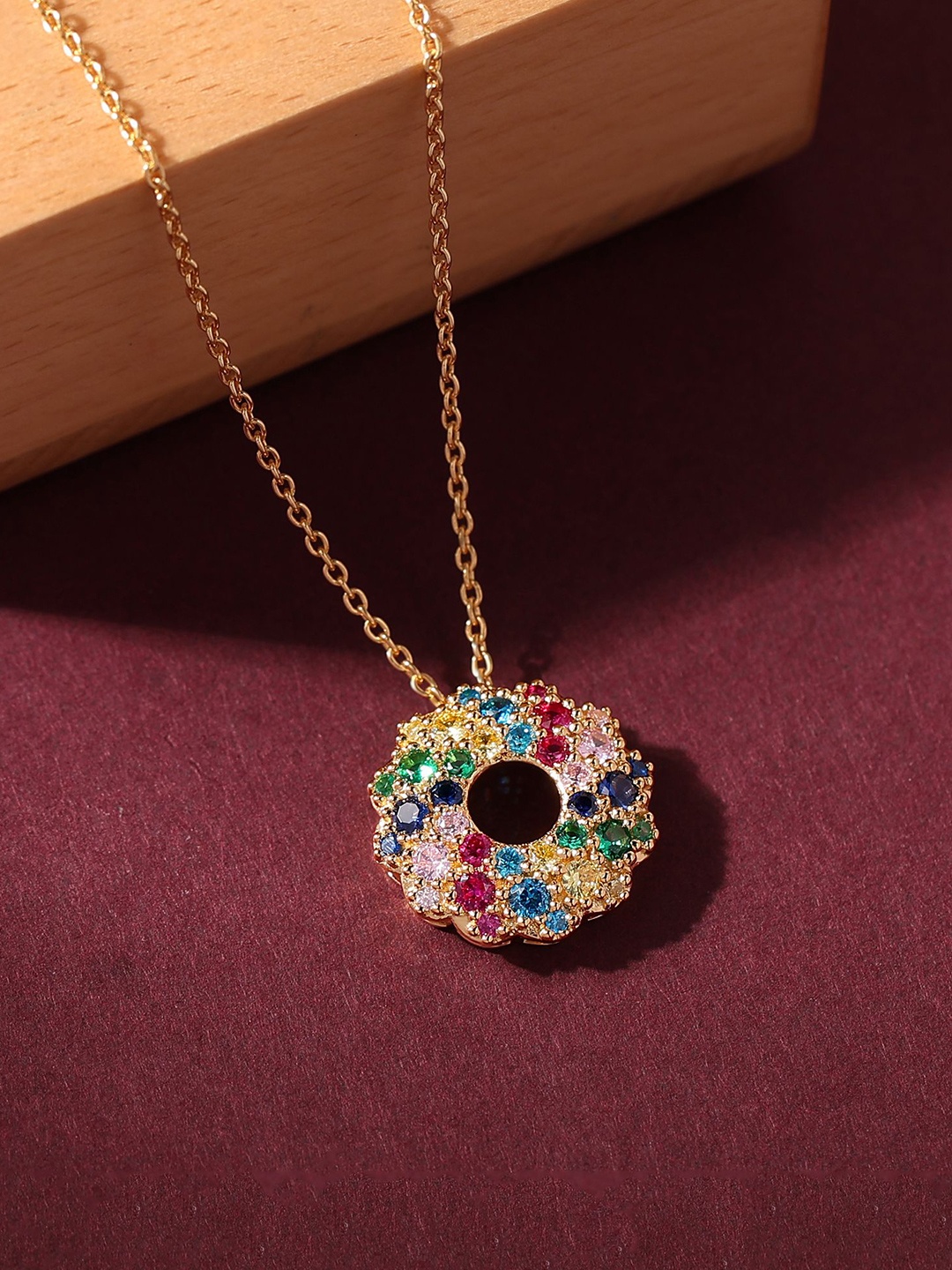 

Ornate Jewels 18K Gold-Plated AD Studded Pendants