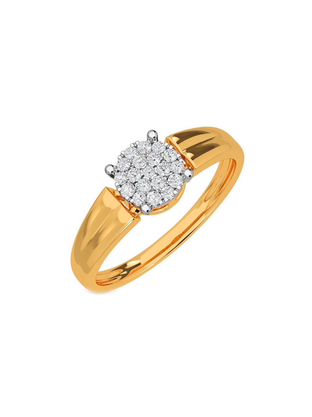 

KISNA DIAMOND AND GOLD JEWELLERY Women18KT Finger Ring Diamond 0.13 CT, Yellow