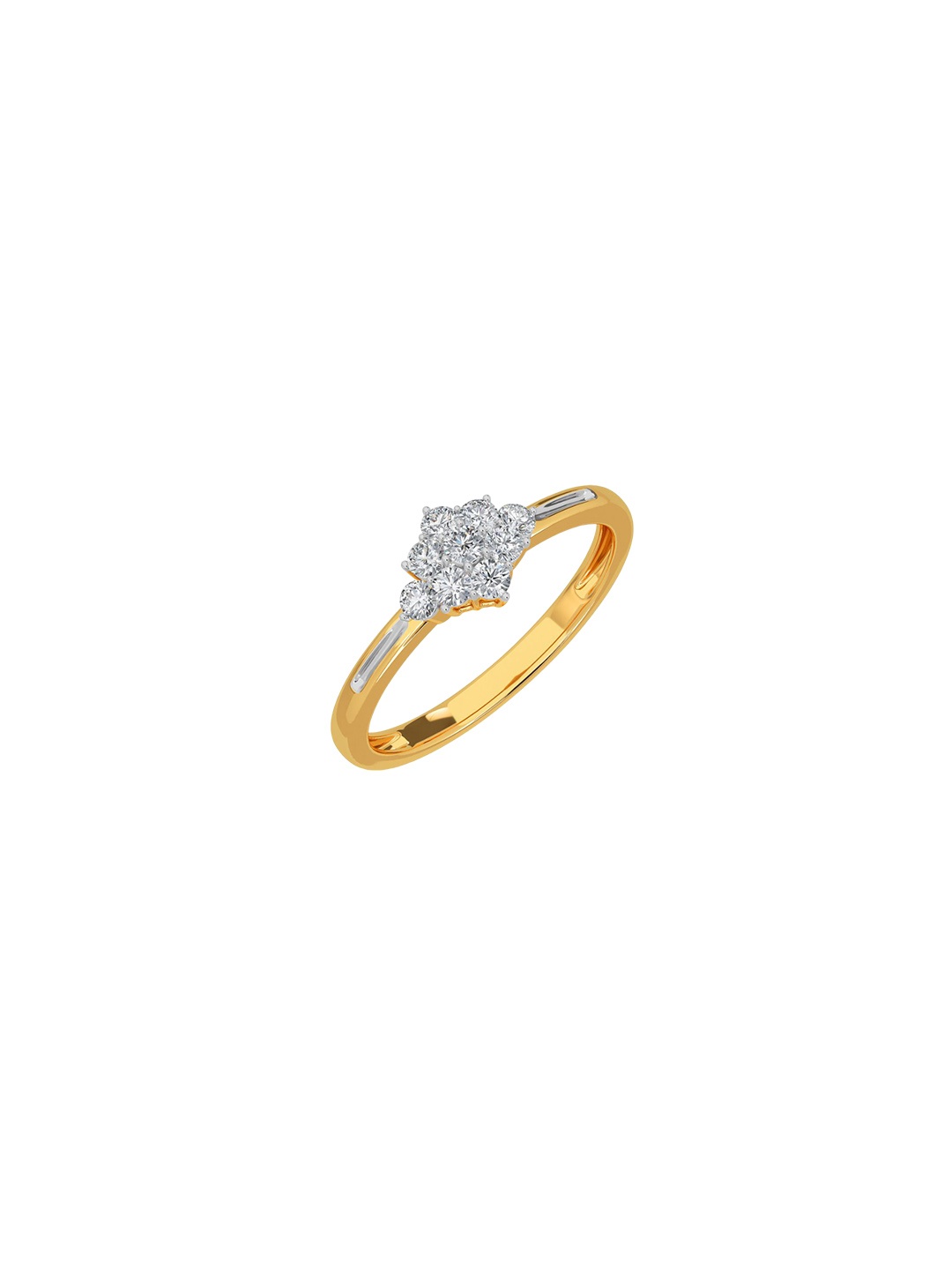 

KISNA DIAMOND AND GOLD JEWELLERY Women 18KT Finger Ring Diamond 0.19 CT, Yellow