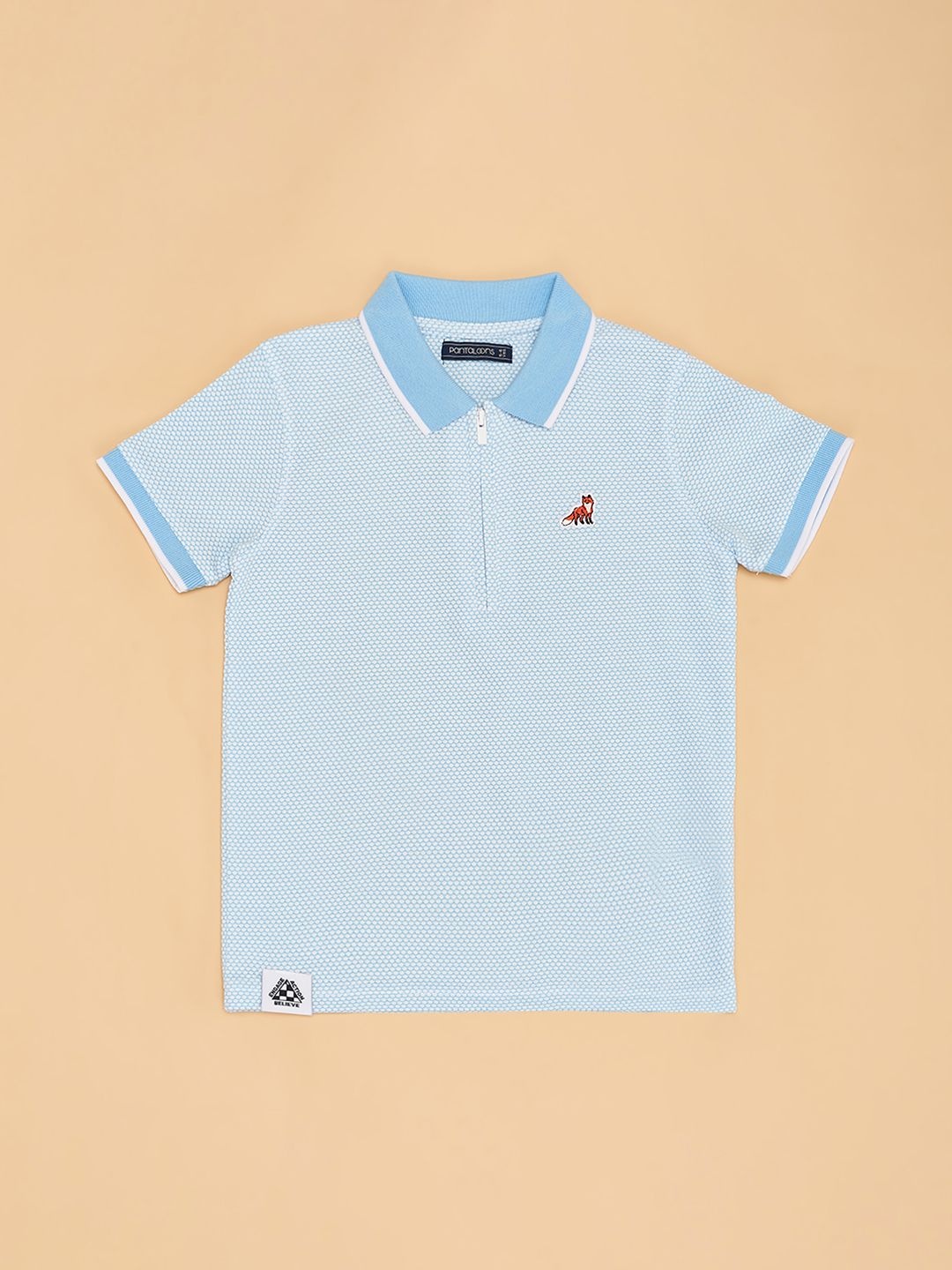 

Pantaloons Junior Boys Solid Round Neck Cotton T-shirt, Blue