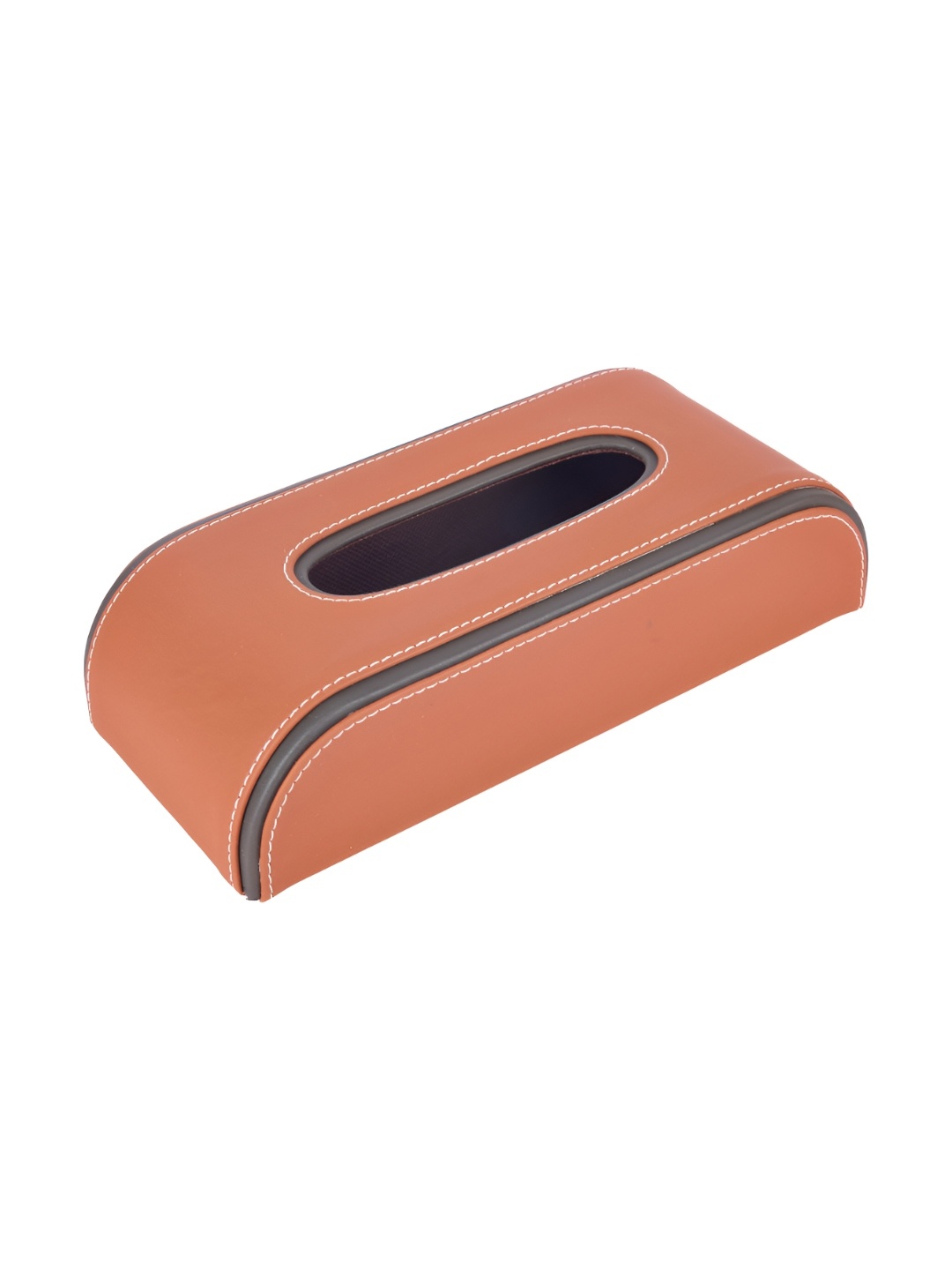 

Premsons Orange Colored & Black Leather Tissue Holder