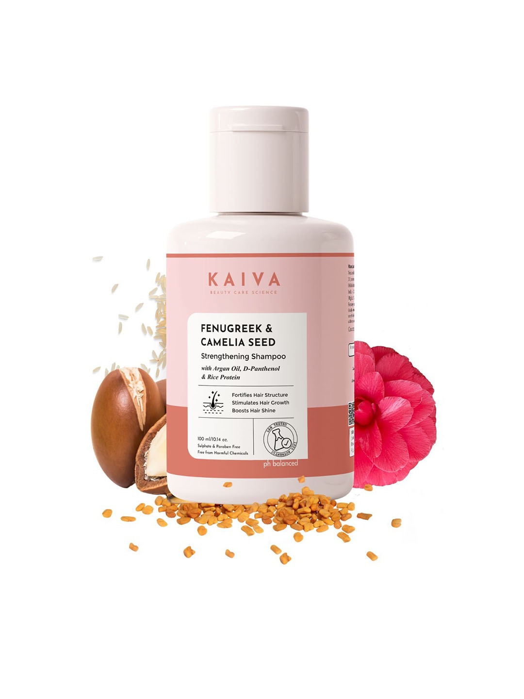 

KAIVA Fenugreek & Camelia Seed Shampoo With Argan Oil - 100 ml, White