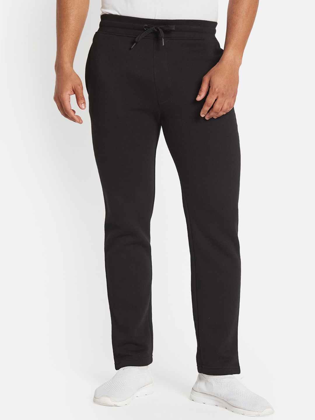 

Octave Men Cotton Mid Rise Track Pants, Black