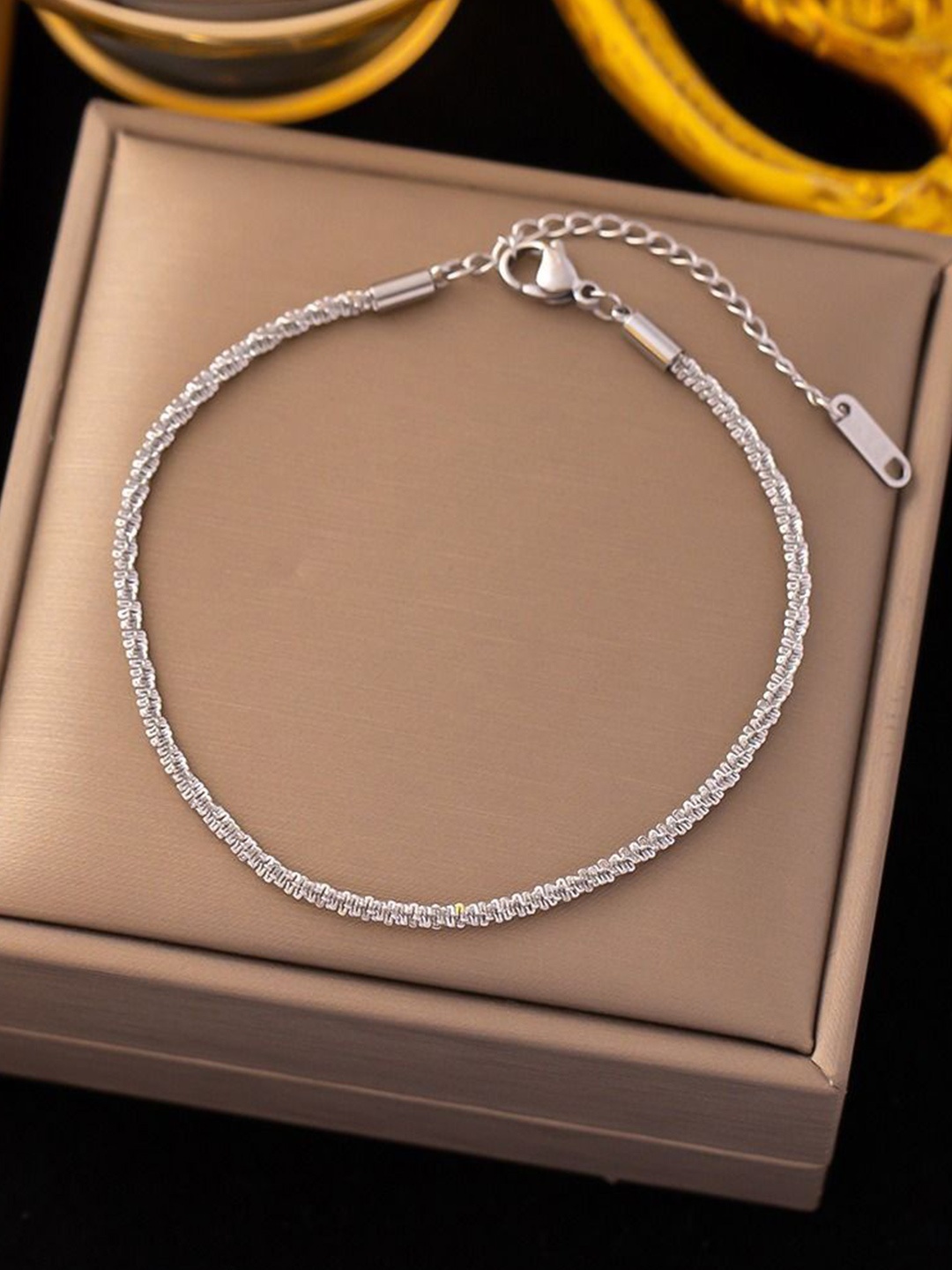 

MYKI Stainless Steel Charm Bracelet, Silver