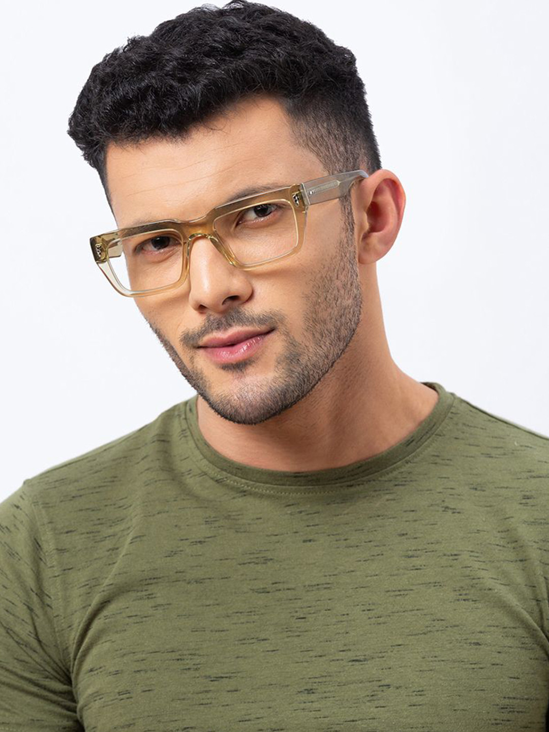 

Shisen Fox Unisex Full Rim Square Frames, Olive