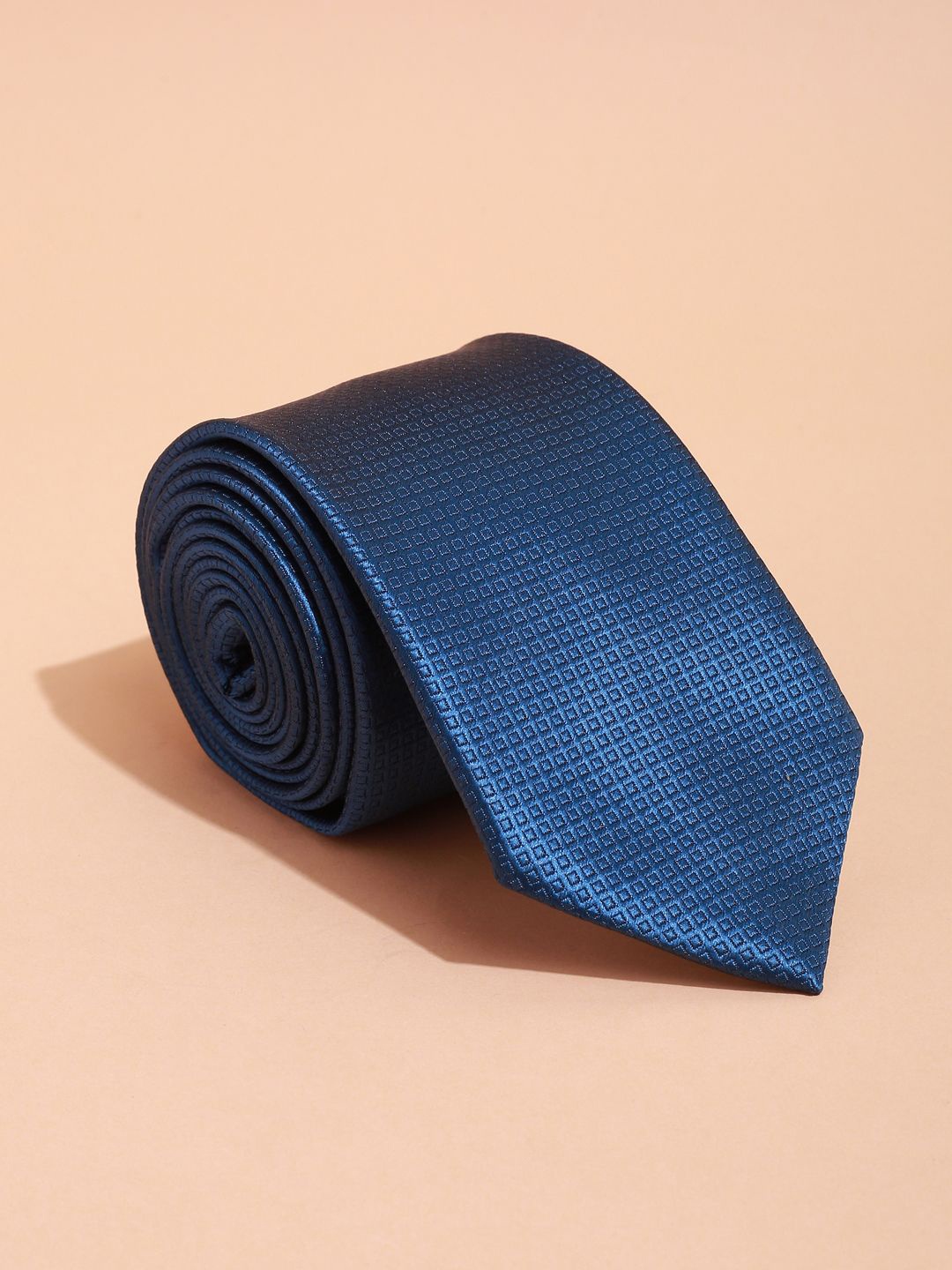 

Van Heusen Men Woven Design Skinny Tie, Blue