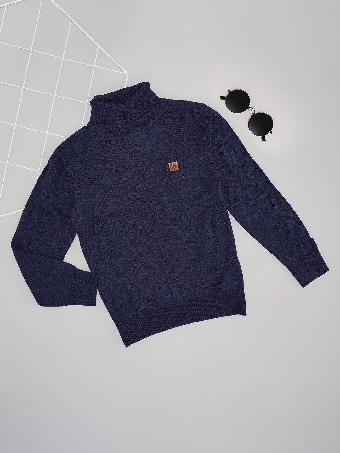 

Pantaloons Junior Boys Long Sleeves Turtle Neck Casual Pullover, Blue