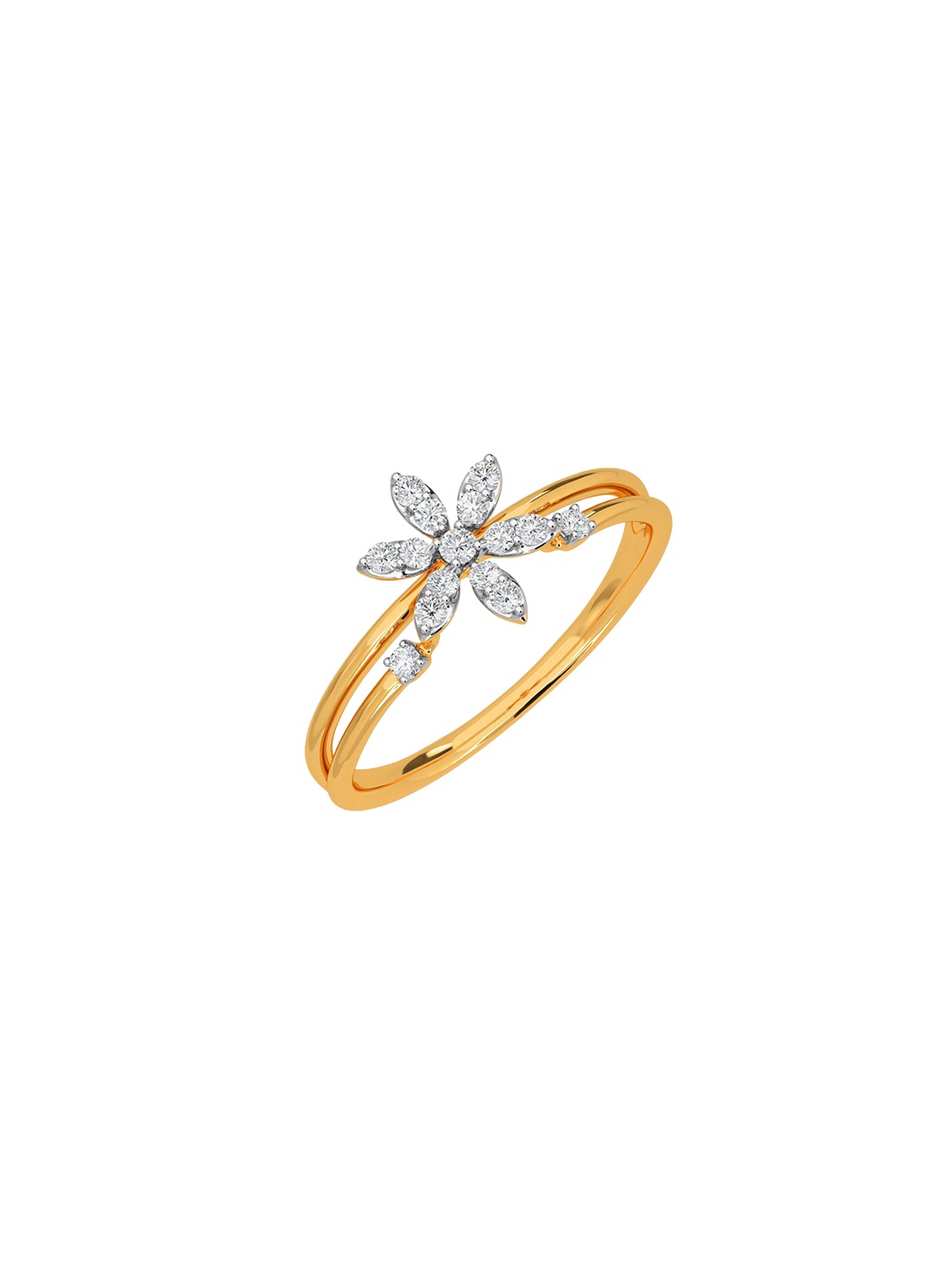 

KISNA DIAMOND AND GOLD JEWELLERY Women 14KT Finger Ring Diamond 0.12 Carat