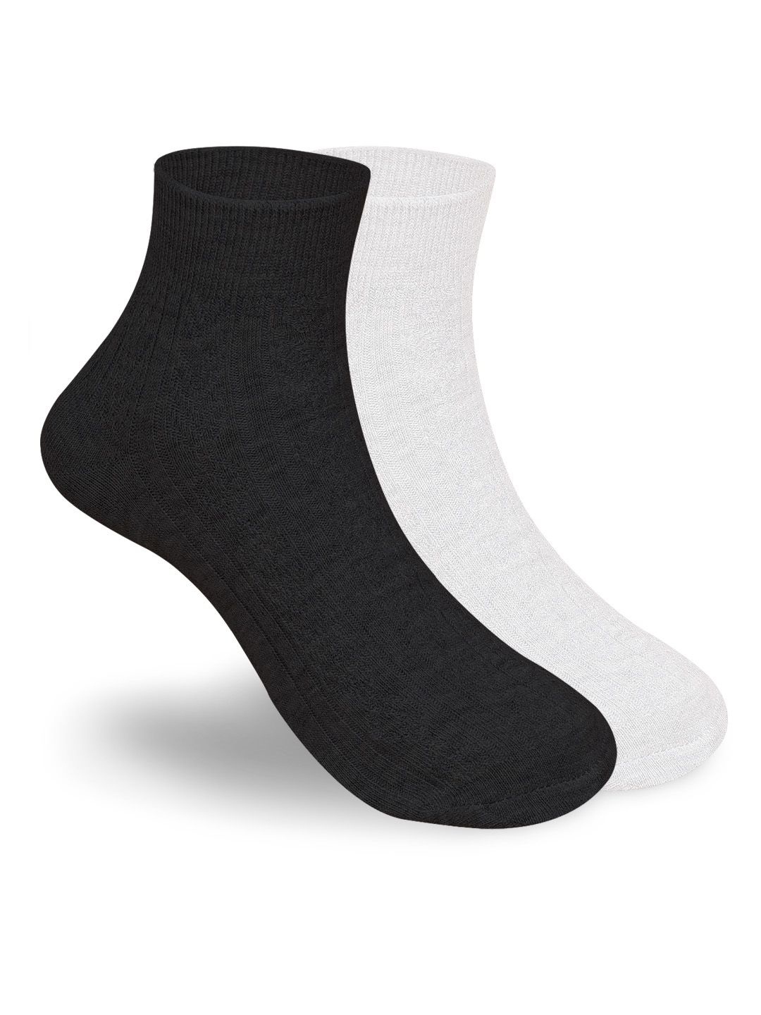 

FOOTPRINTS Women Pack Of 2 Self-Design Ankle-Length Socks, White