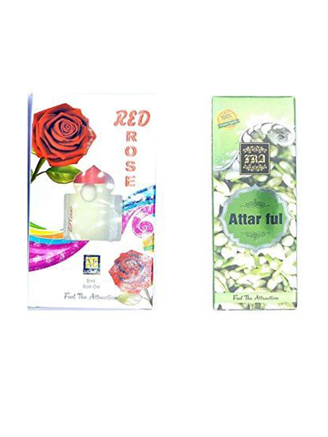 

RAVIOUR LIFESTYLE Set Of 2 Aseel & Red Rose Floral Attar - 8ml Each, Transparent