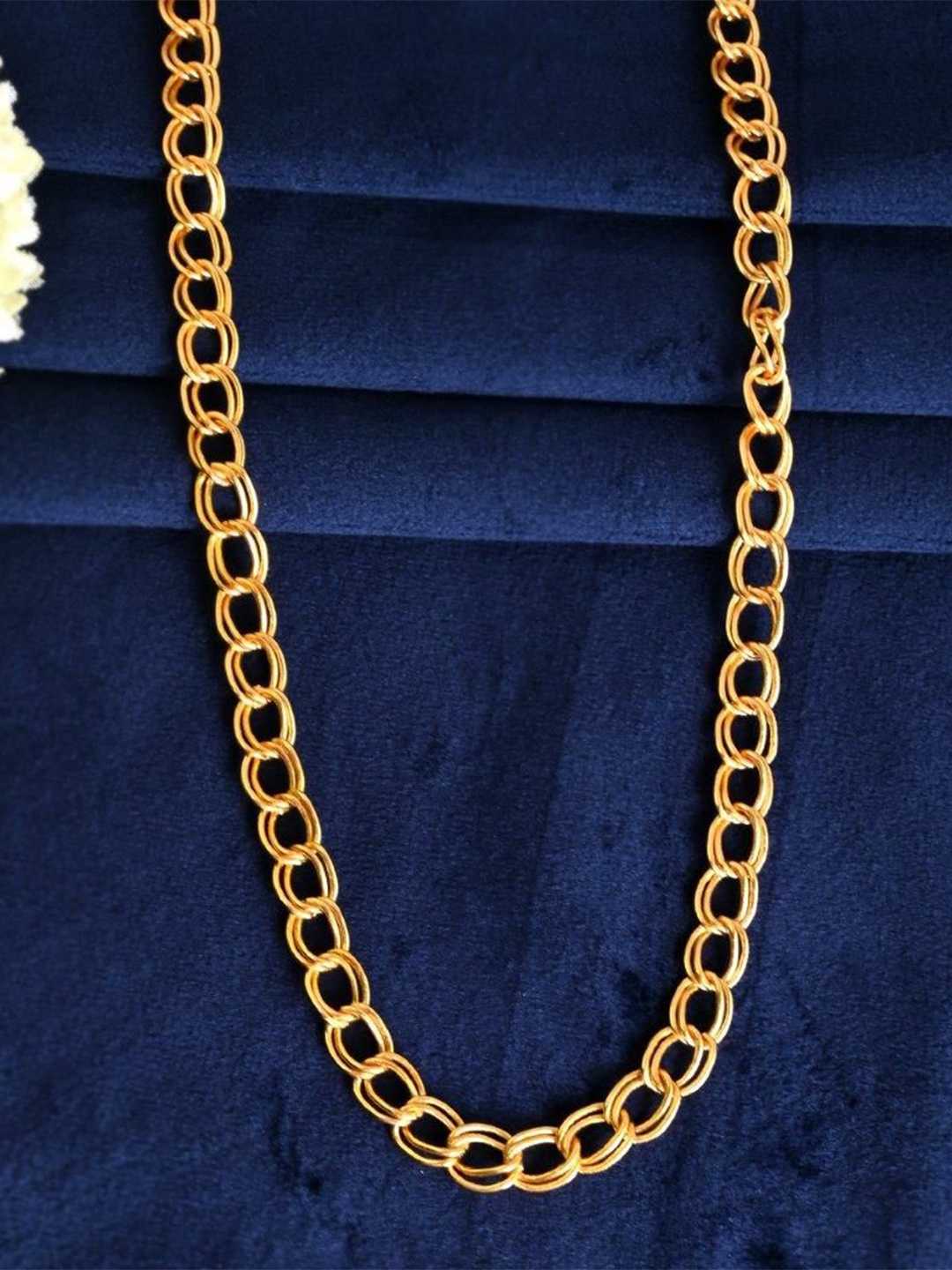 

VOJ Men Gold-Plated Stainless Steel Circular Chain