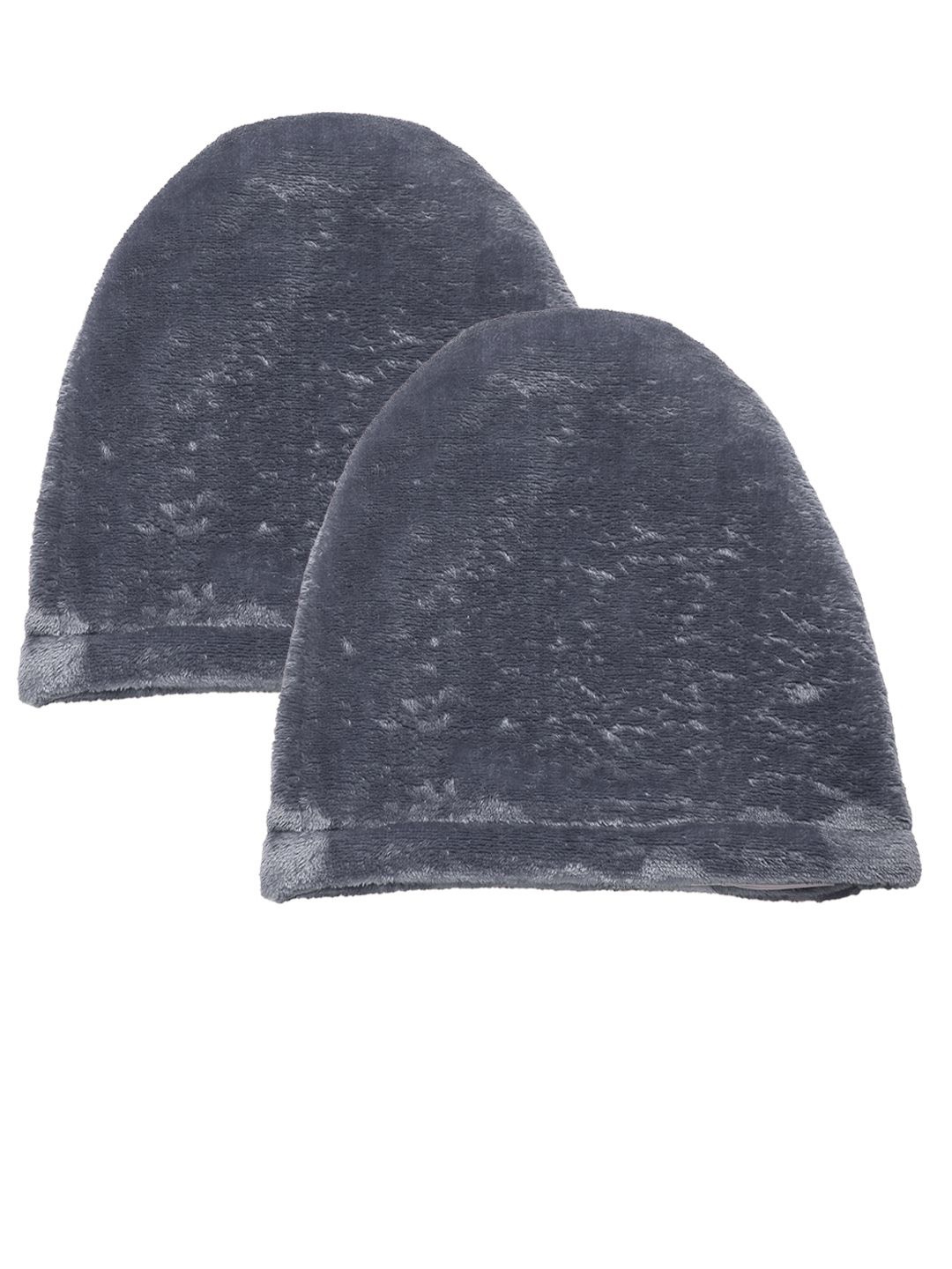 

KLOTTHE Girls Pack Of 2 Winter Beanie Caps, Grey