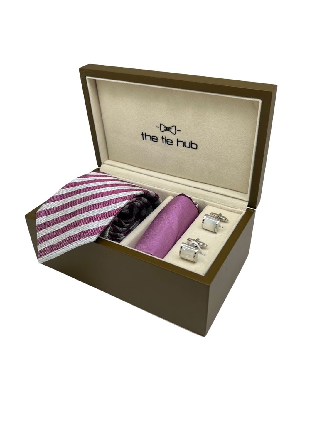 

The Tie Hub Men Accessory Gift Set of, Pink