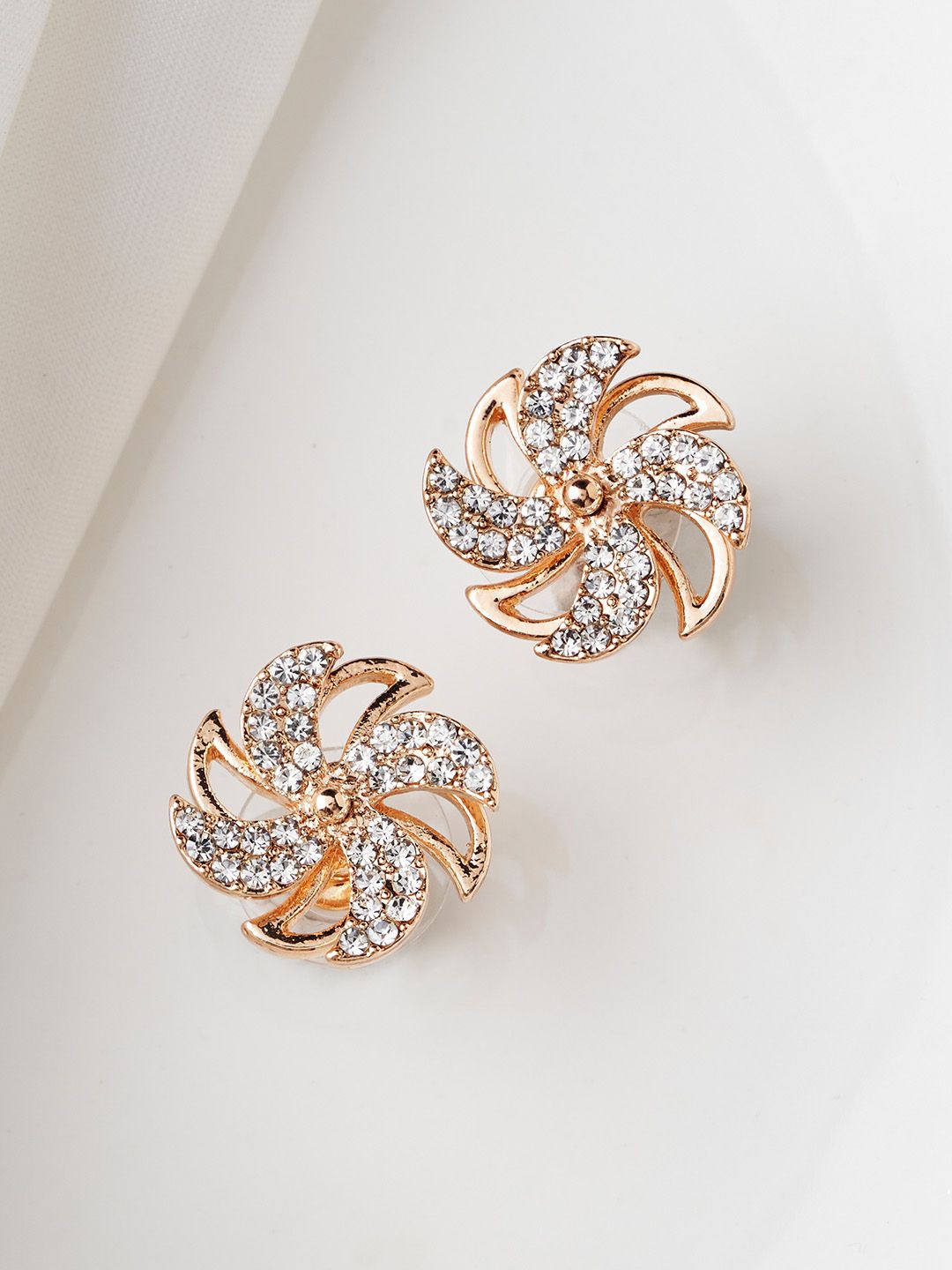 

JOKER & WITCH Silver-Plated Stone Studded Twilight Studs Earrings