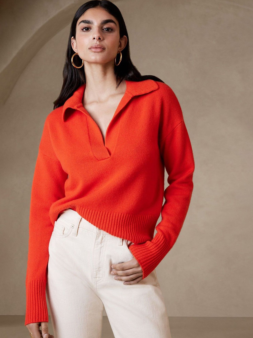 

LULU & SKY Women Cotton Pullover Sweaters, Orange