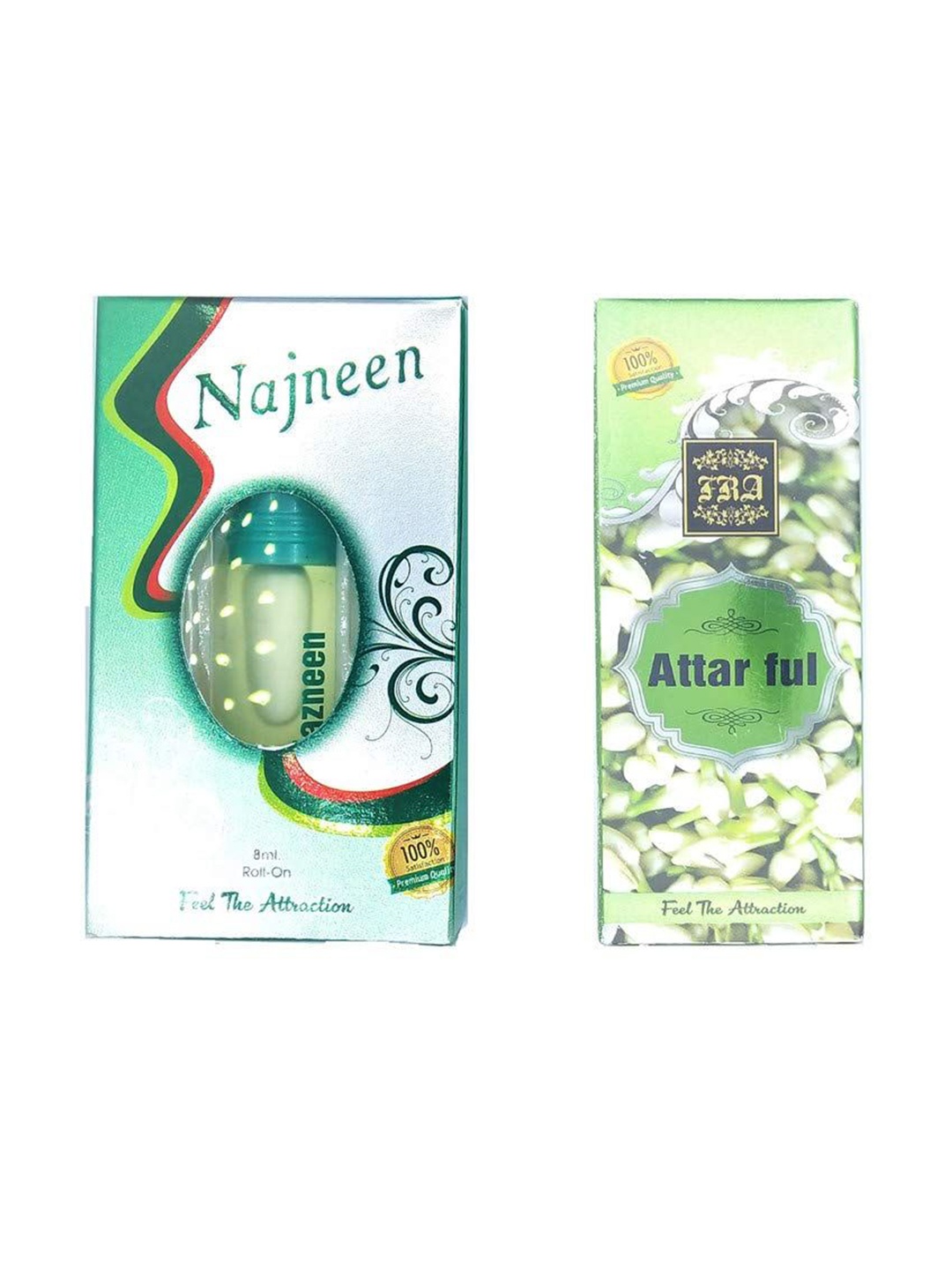 

RAVIOUR LIFESTYLE Set Of 2 Attar Full & Nazneen Roll On Attar - 8 ml Each, Transparent