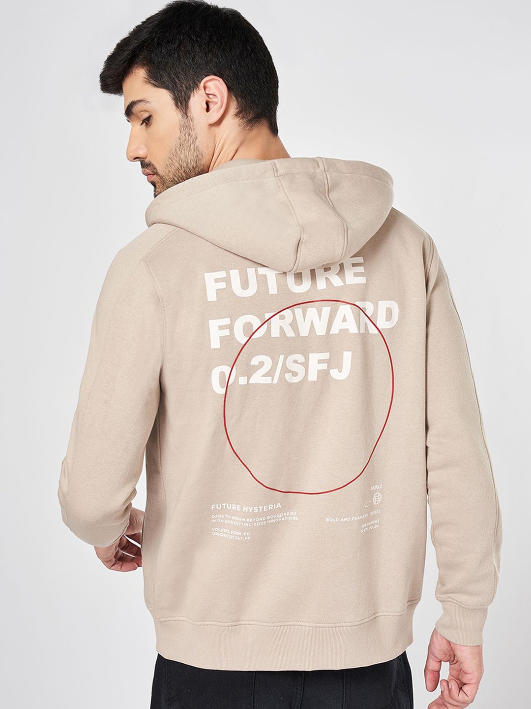 

SF JEANS by Pantaloons Men Cotton Typography Printed Casual Sweatshirt, Beige